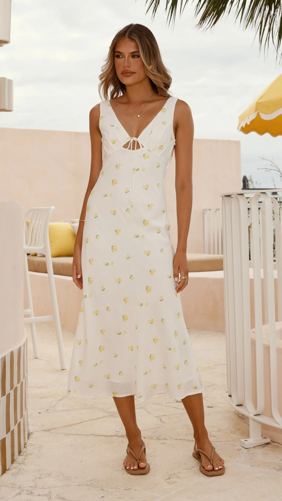 Lola Midi Dress - Limone - Image 7