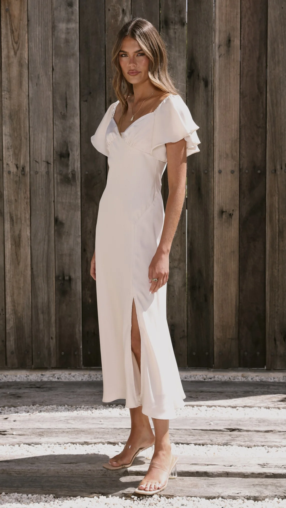 Louisa Midi Dress - Ivory - Image 11