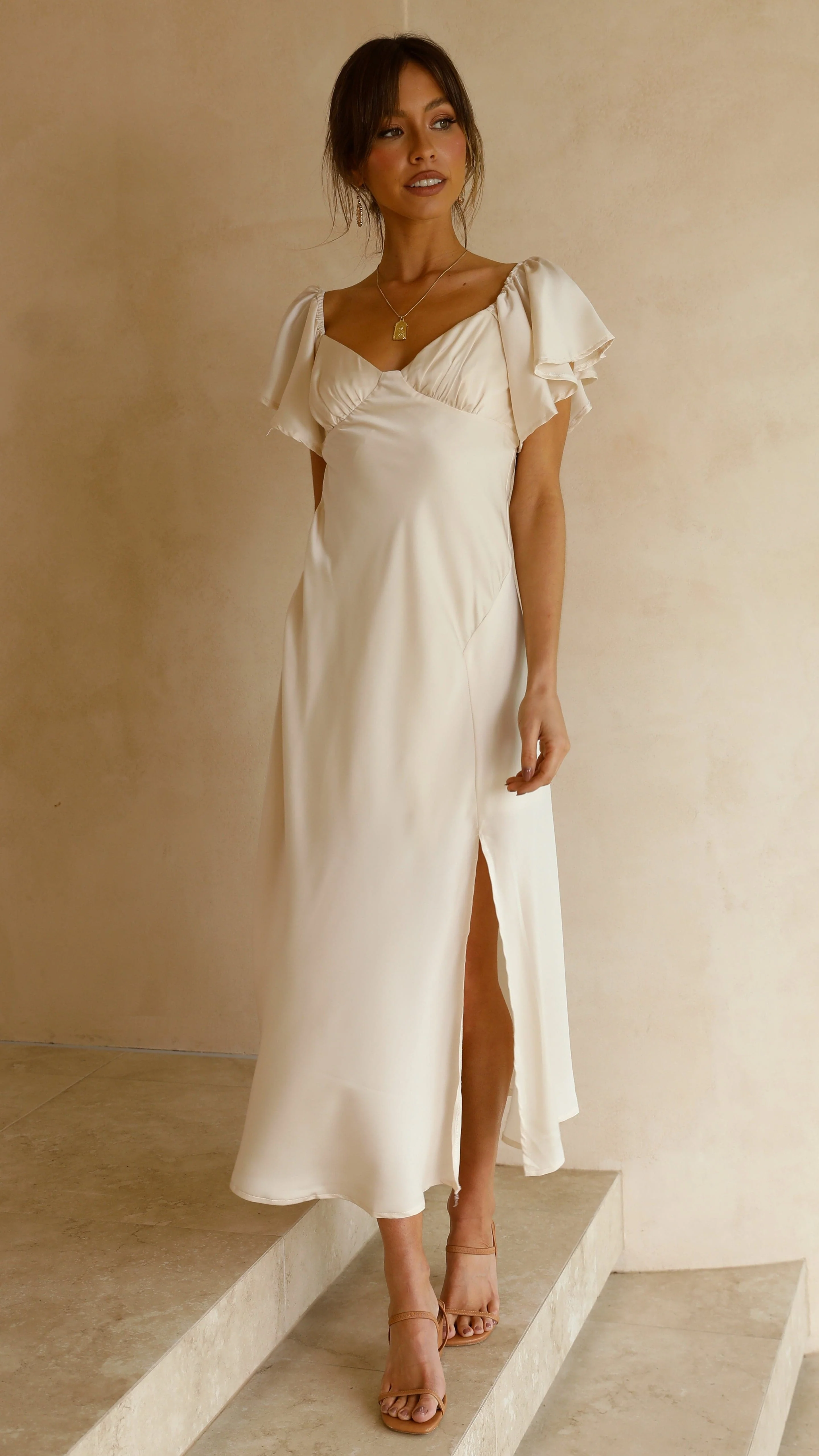 Louisa Midi Dress - Ivory - Image 13