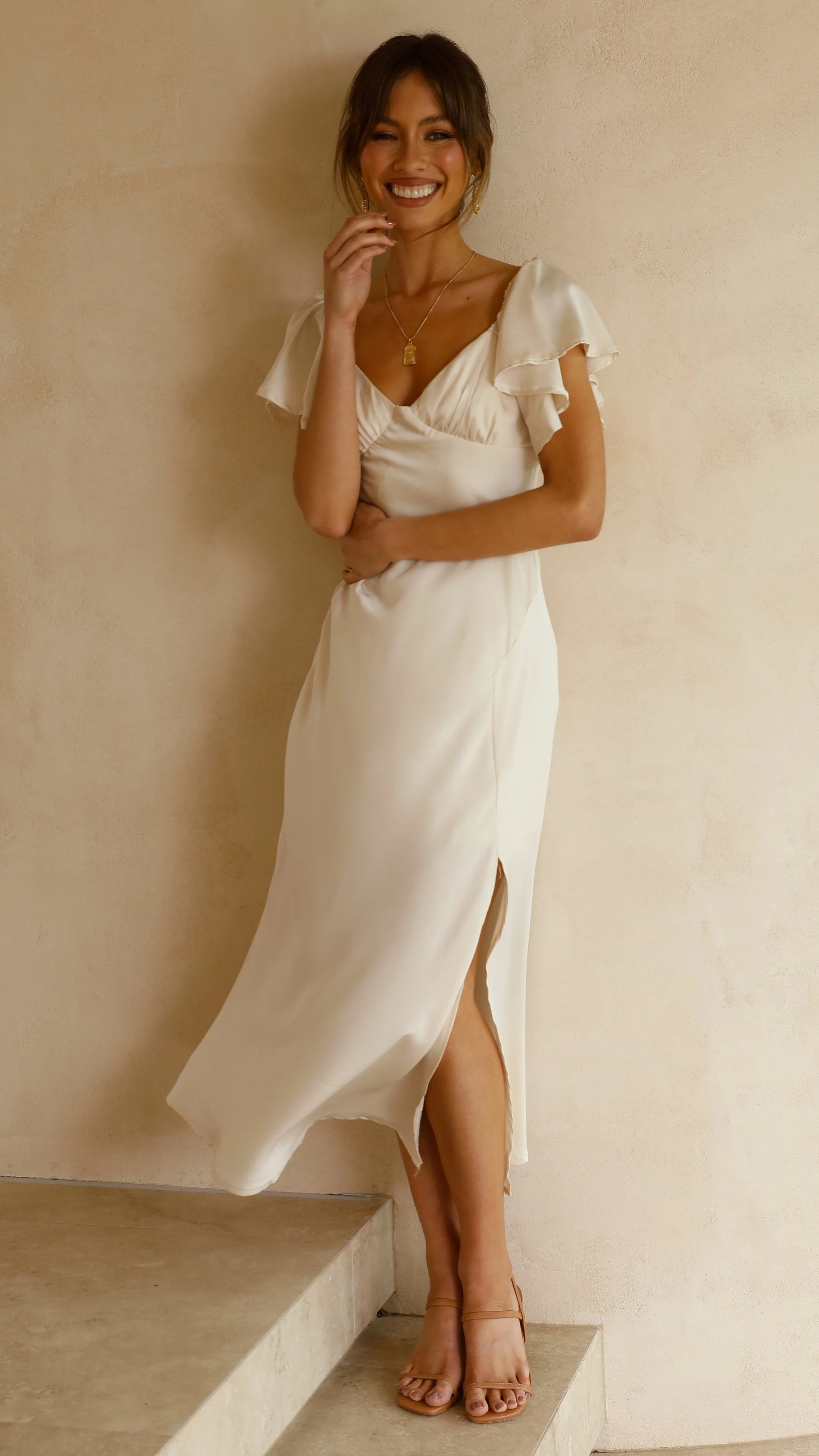 Louisa Midi Dress - Ivory - Image 15