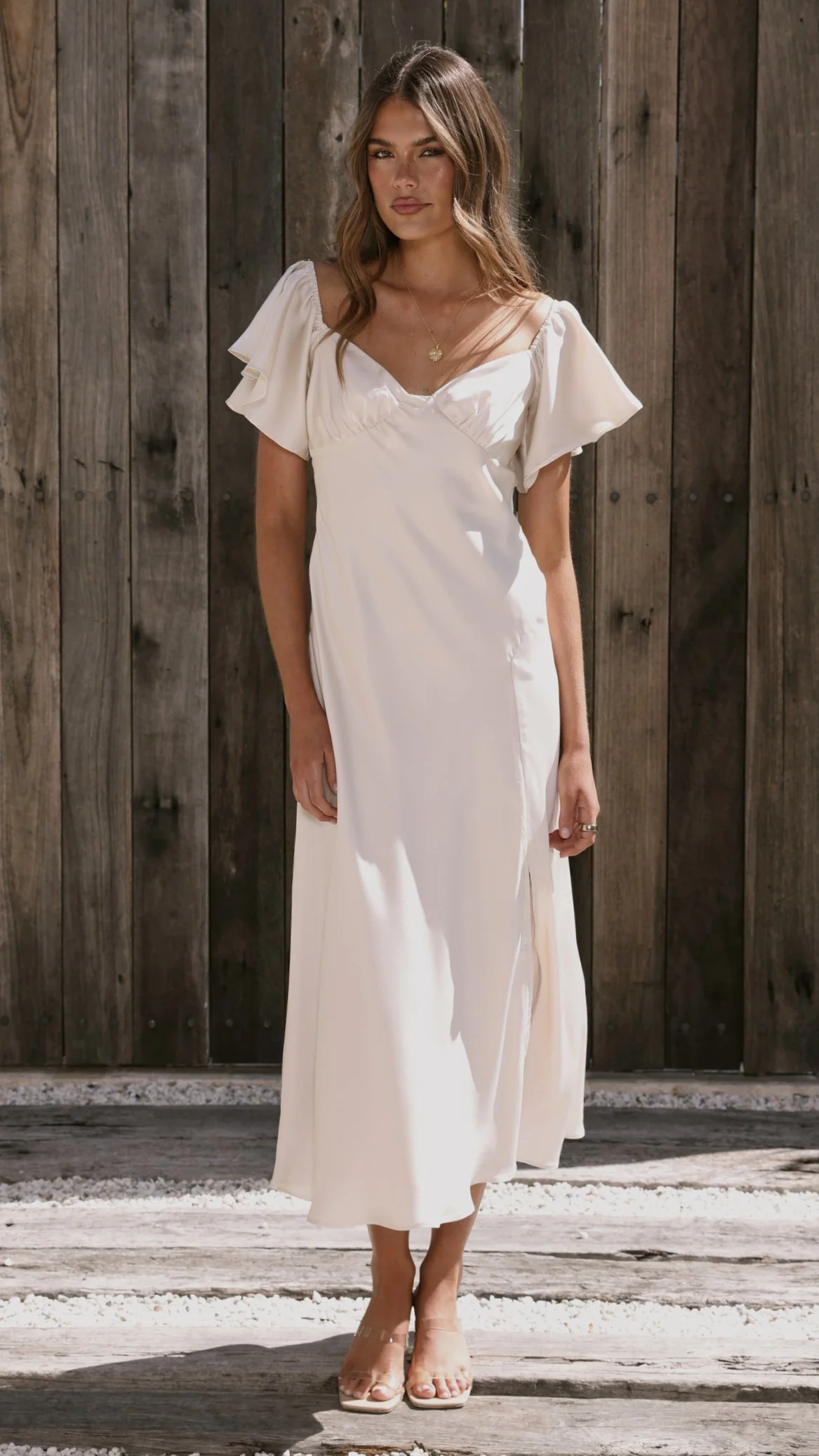 Louisa Midi Dress - Ivory - Image 16
