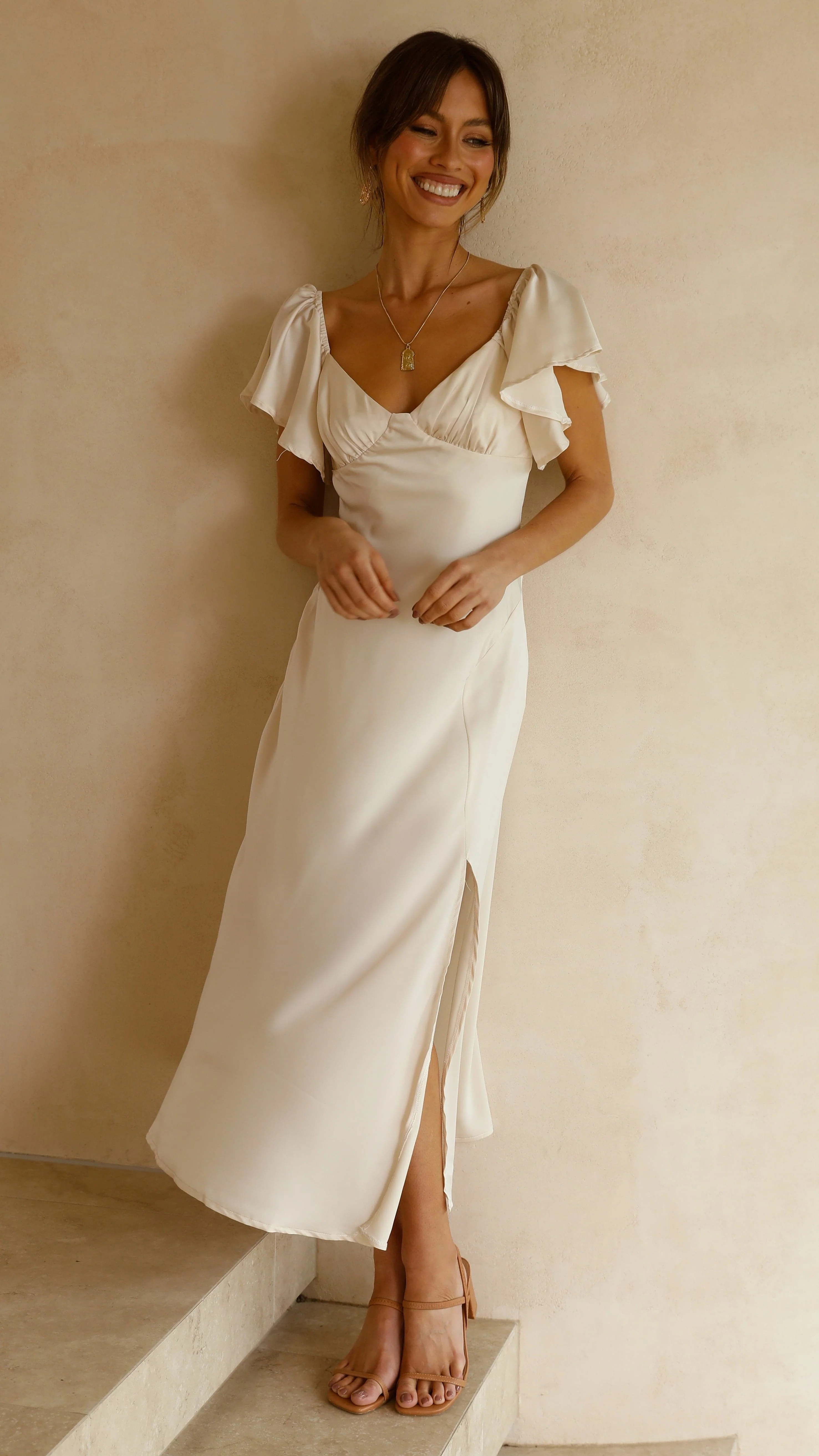 Louisa Midi Dress - Ivory - Image 17