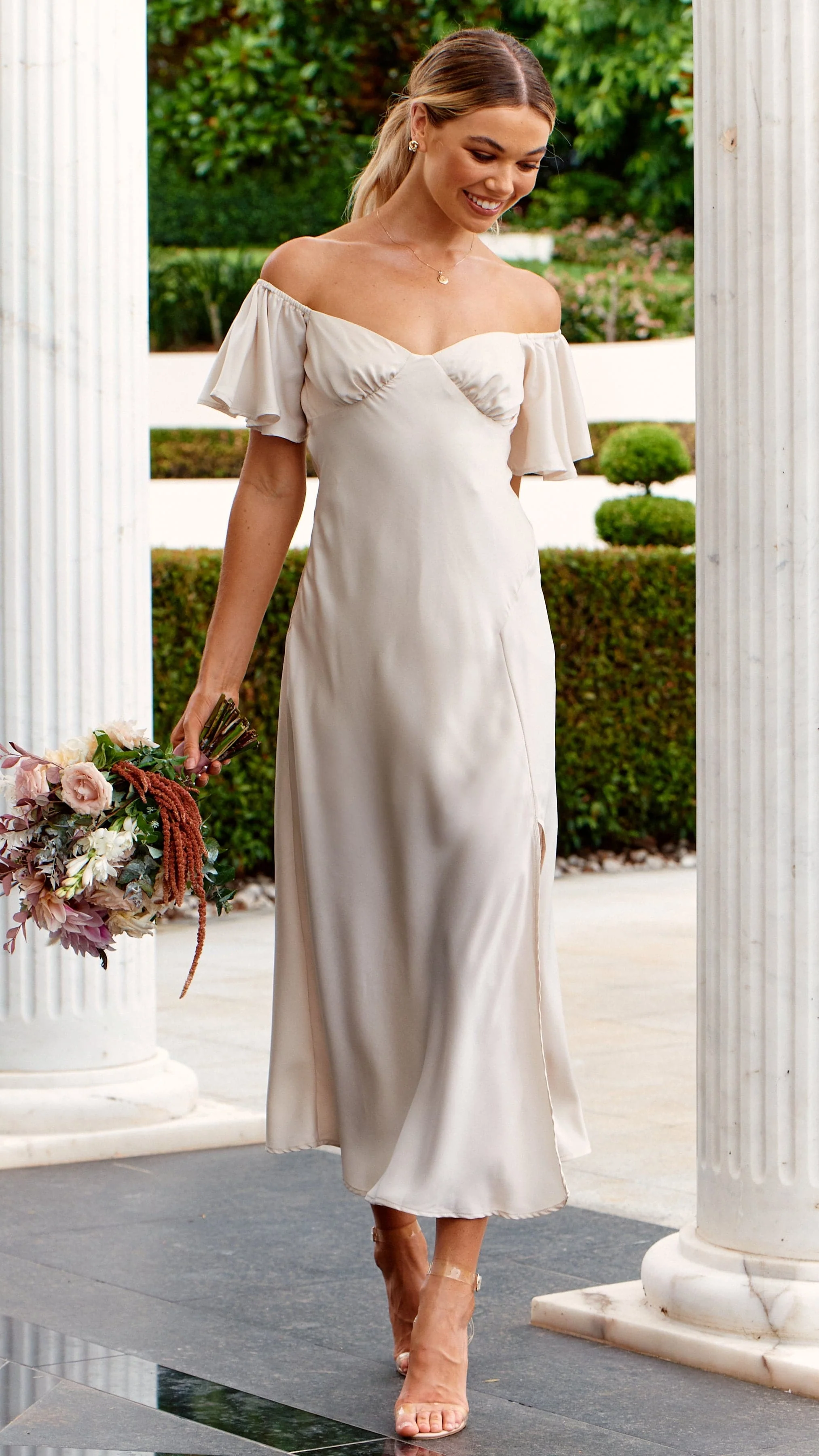 Louisa Midi Dress - Ivory - Image 21