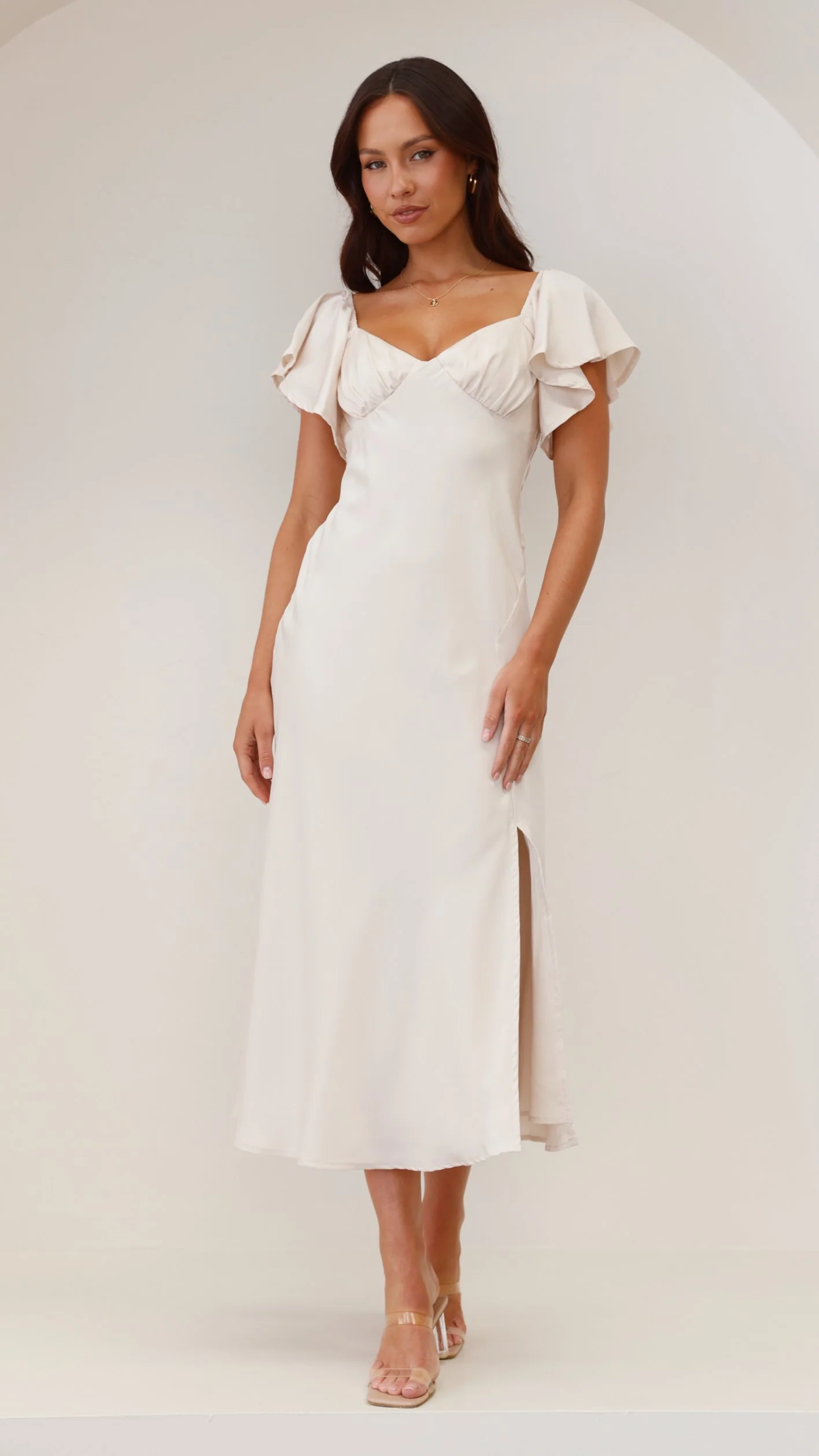 Louisa Midi Dress - Ivory - Image 23
