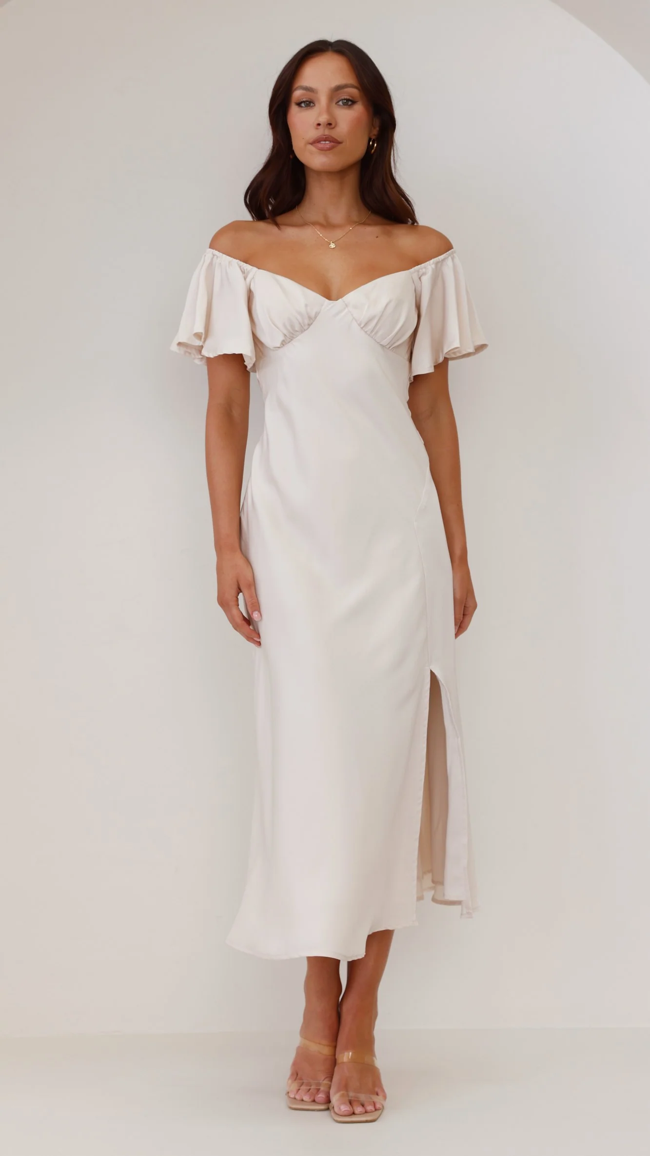 Louisa Midi Dress - Ivory - Image 25