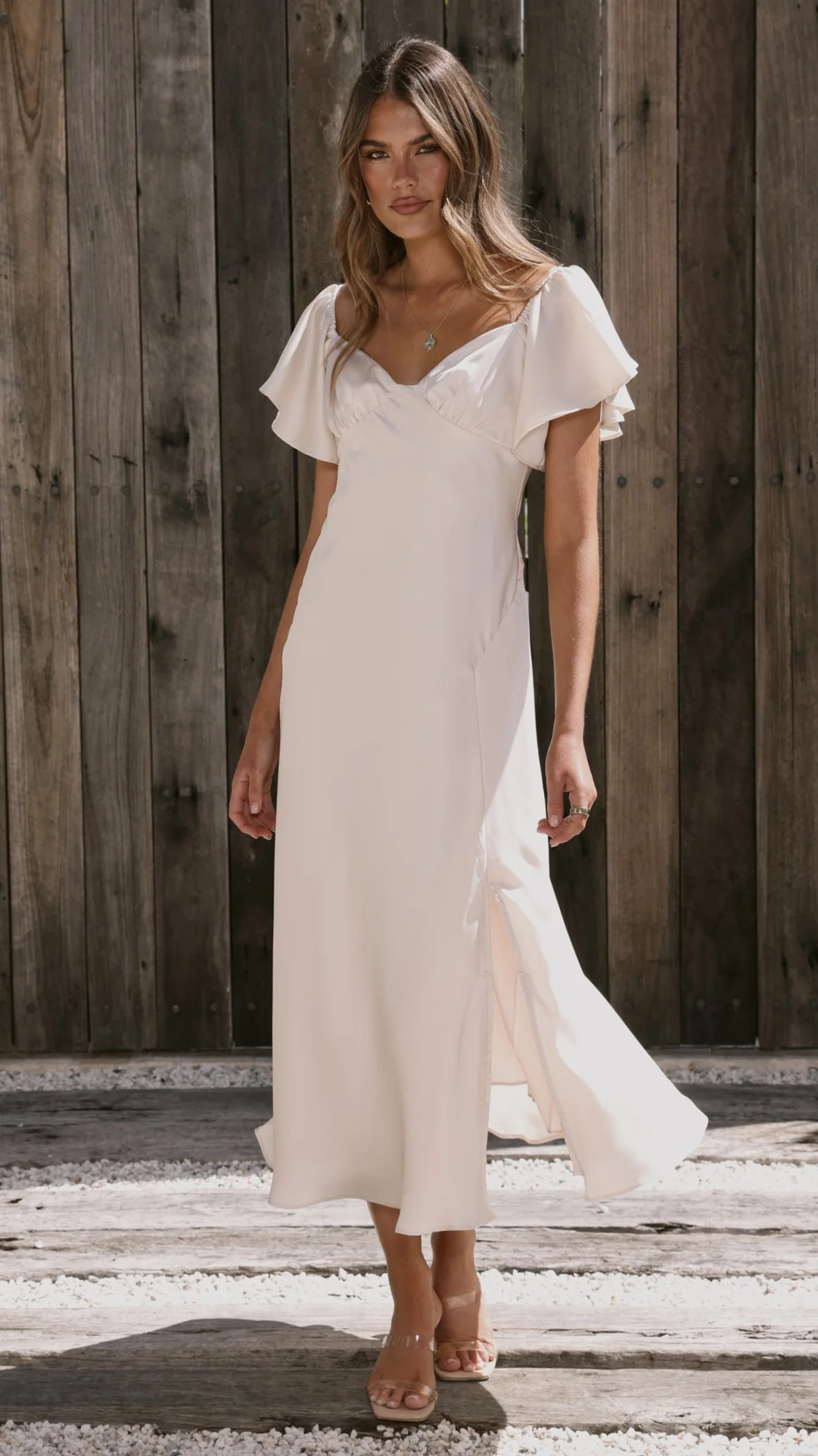 Louisa Midi Dress - Ivory - Image 3