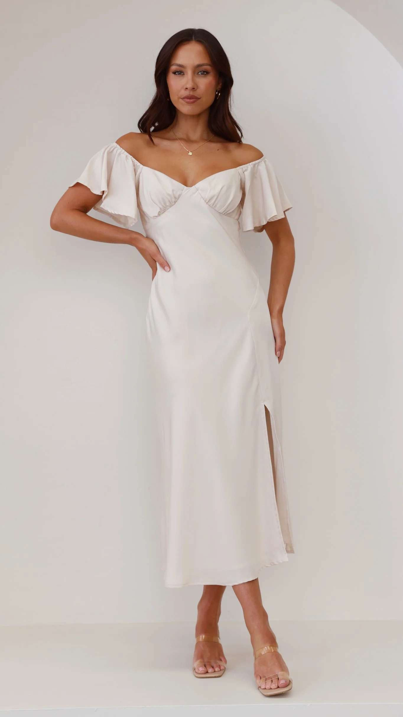 Louisa Midi Dress - Ivory - Image 4