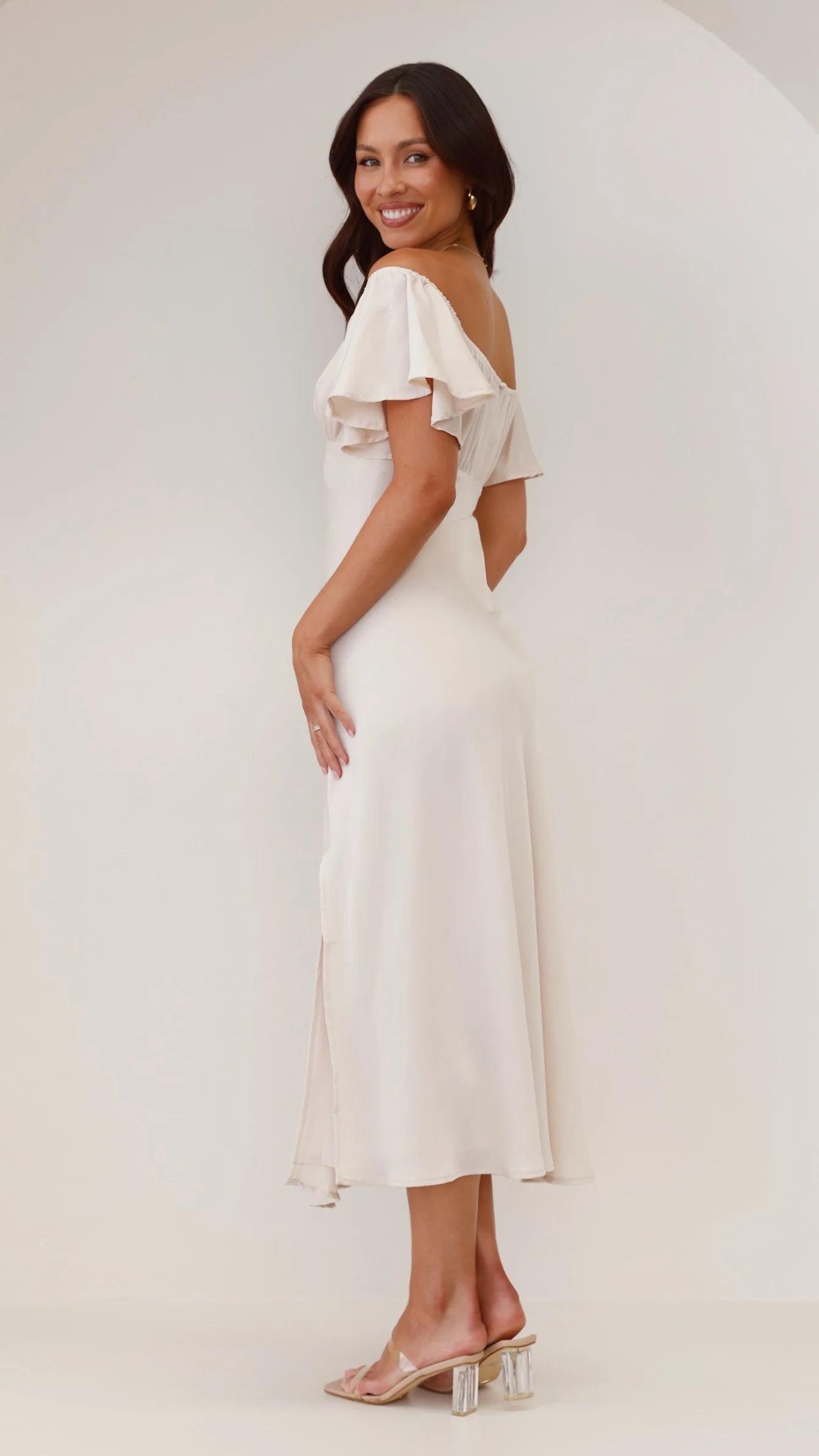 Louisa Midi Dress - Ivory - Image 8