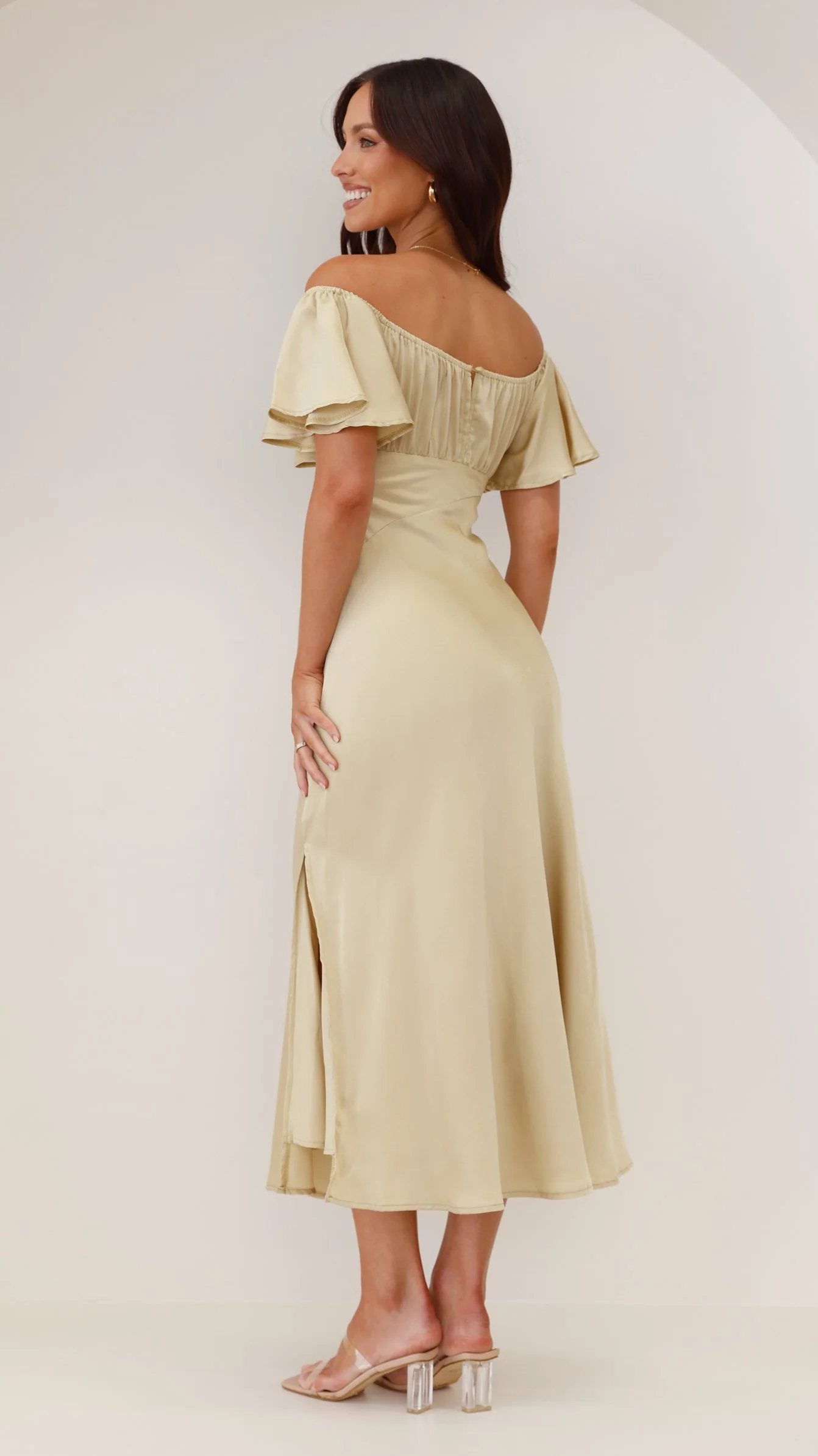 Louisa Midi Dress - Olive - Image 9
