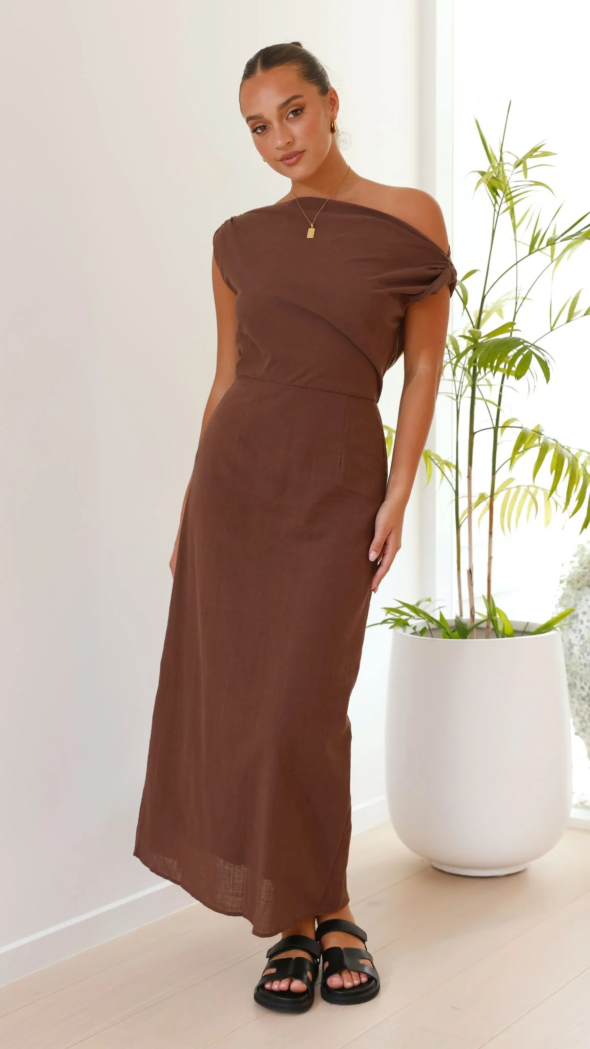 Luci Maxi Dress - Brown - Image 13