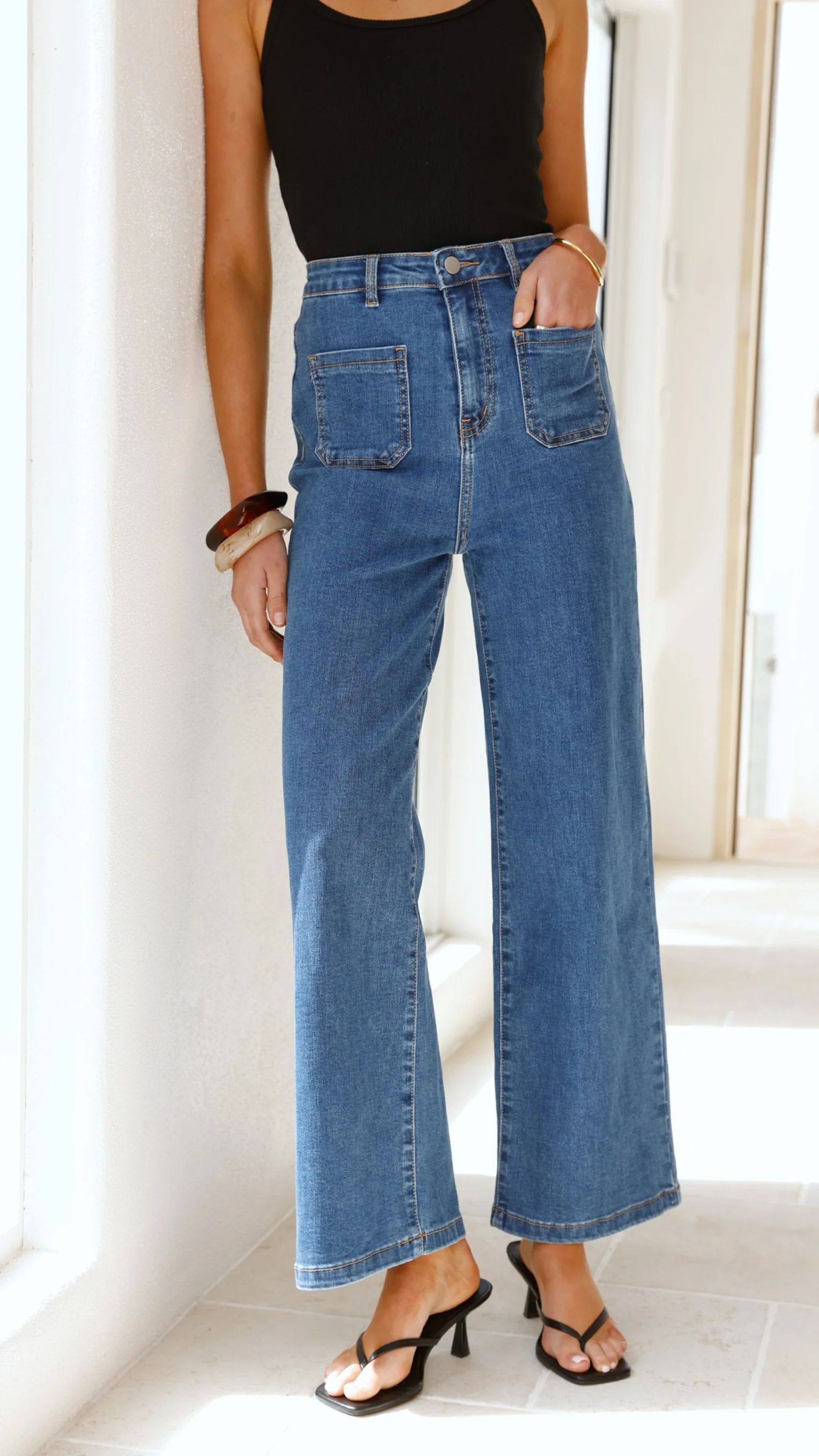 Macadrian Jeans - Mid Blue Denim - Image 8