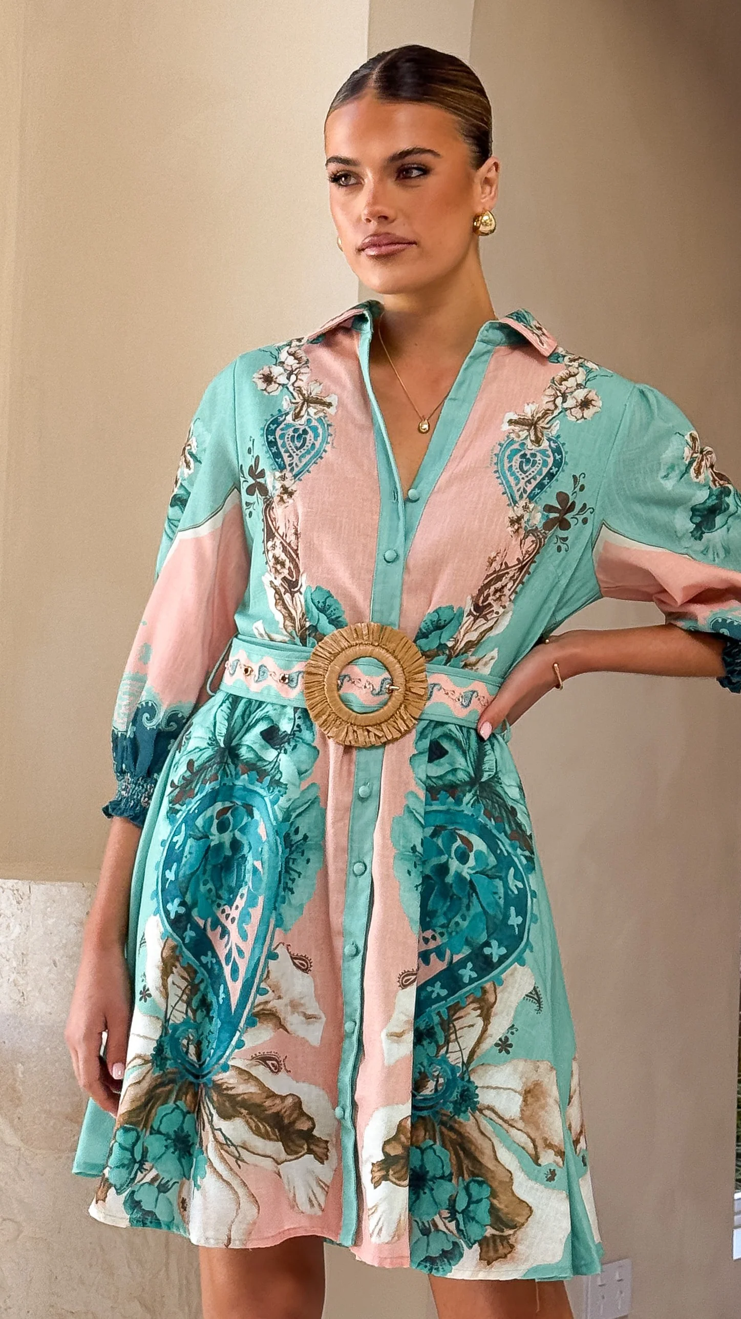 Macy Mini Dress - Willow Print - Image 4