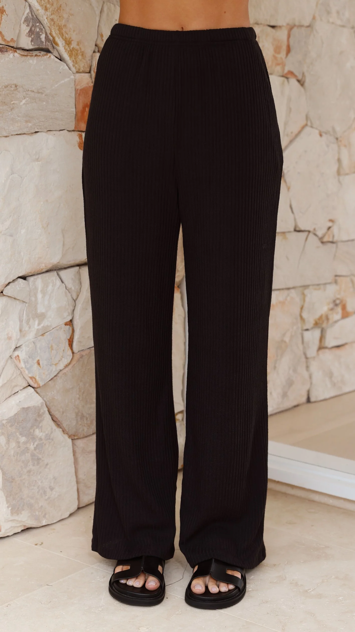 Madian Button Up Shirt and Pants Set - Black - Image 3