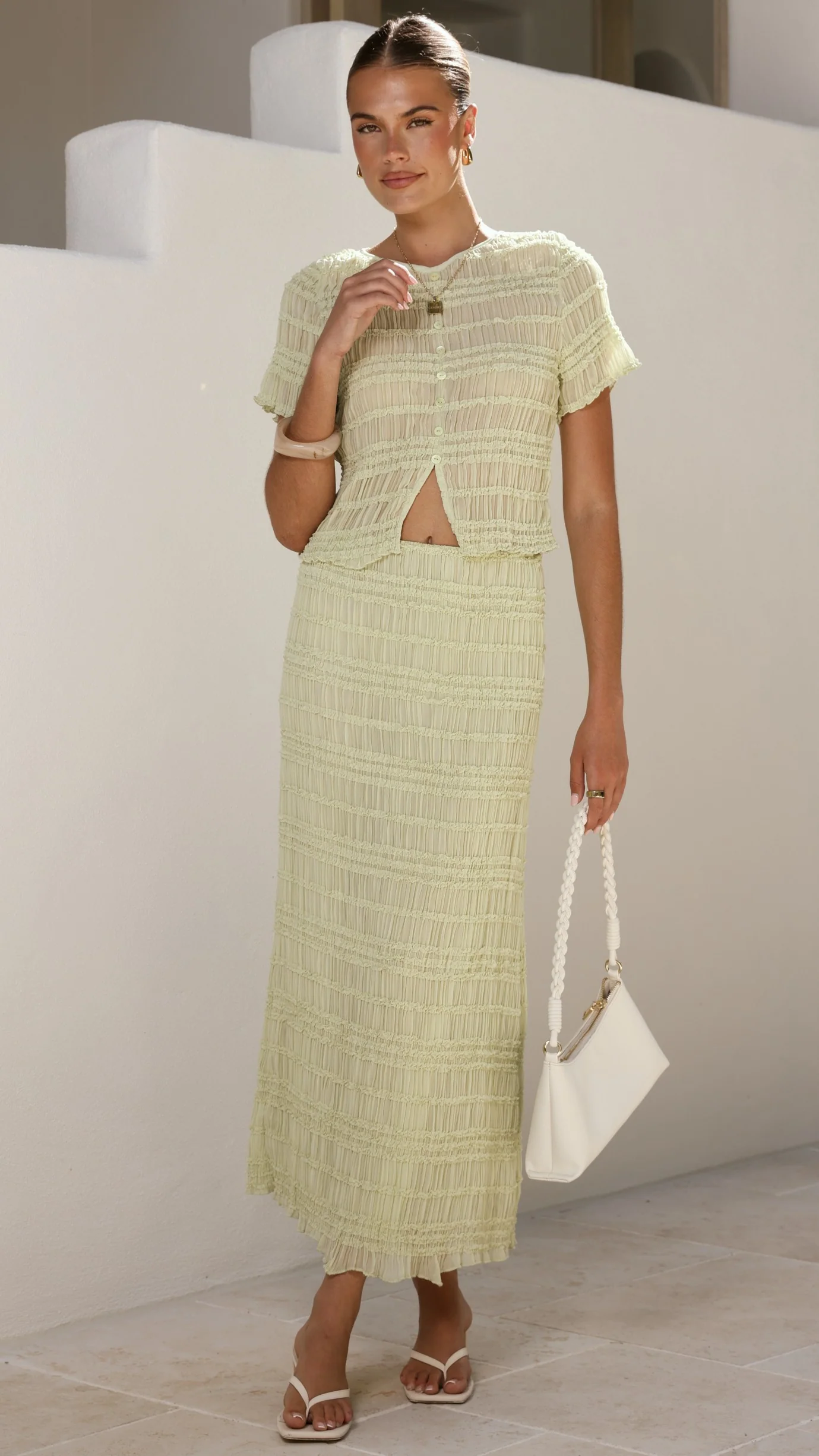 Maisie Maxi Skirt - Matcha - Image 7
