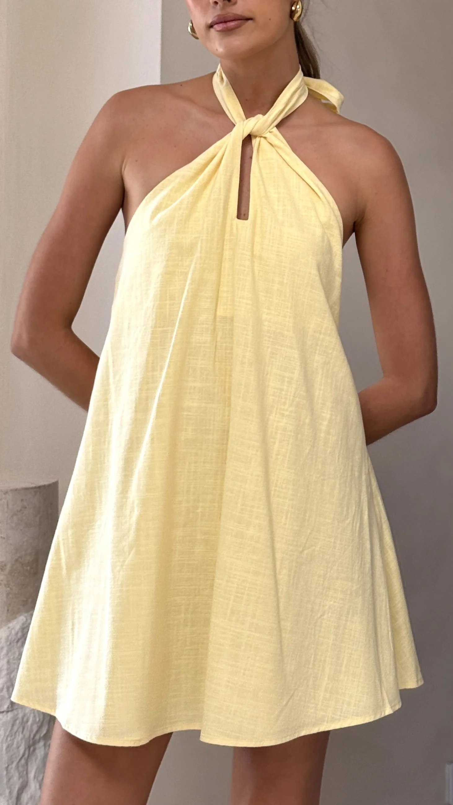 Maja Mini Dress - Yellow - Image 4
