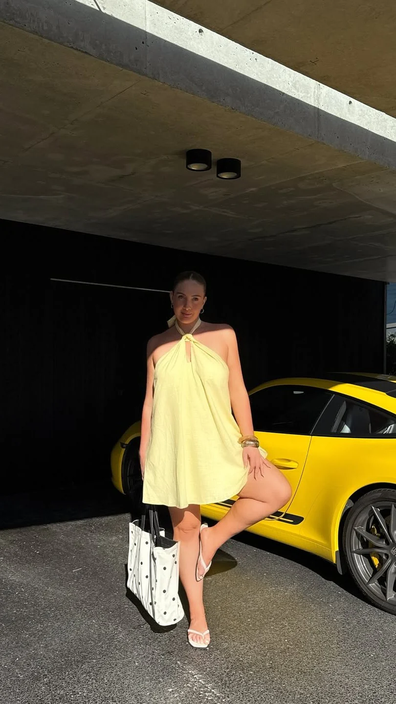Maja Mini Dress - Yellow - Image 8