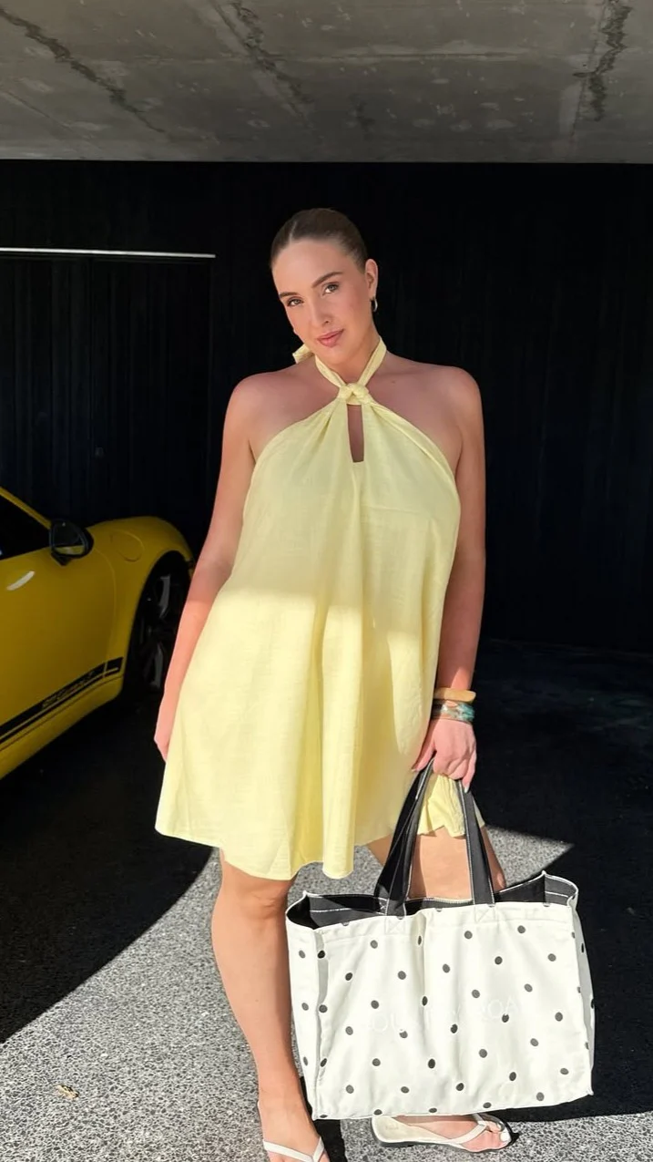 Maja Mini Dress - Yellow - Image 9