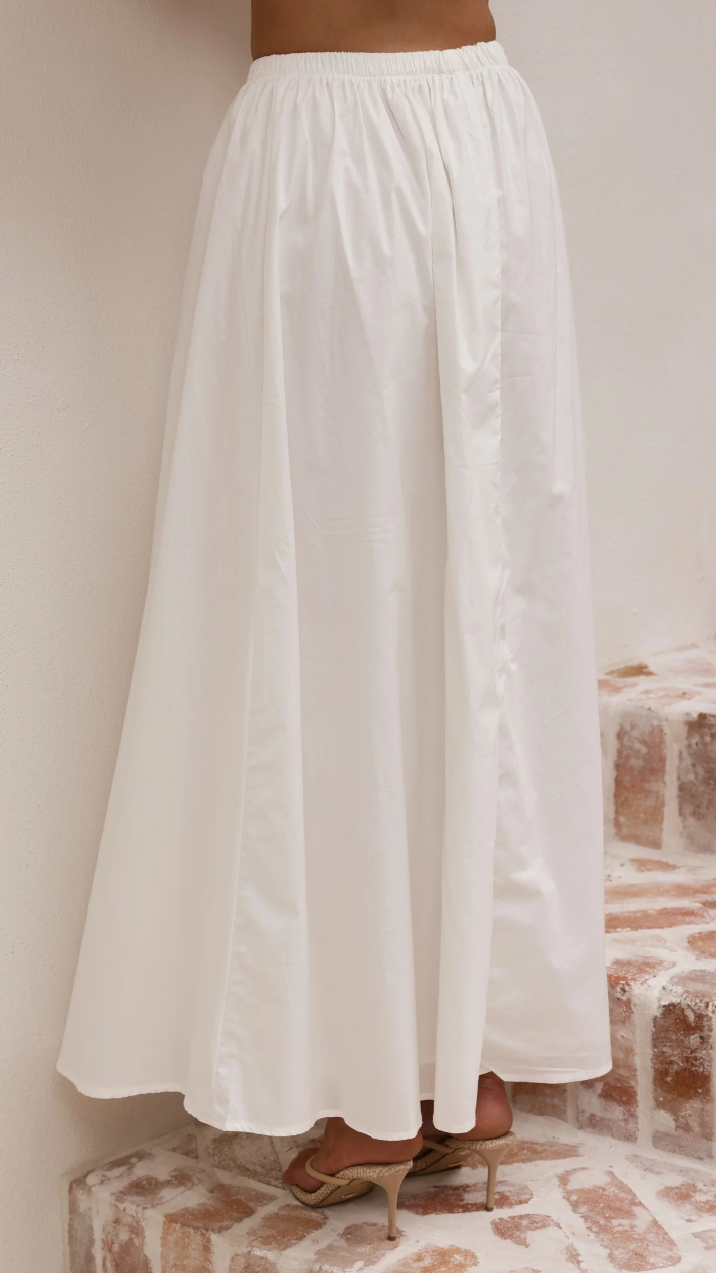 Makala Strapless Top and Maxi Skirt Set - White - Image 6