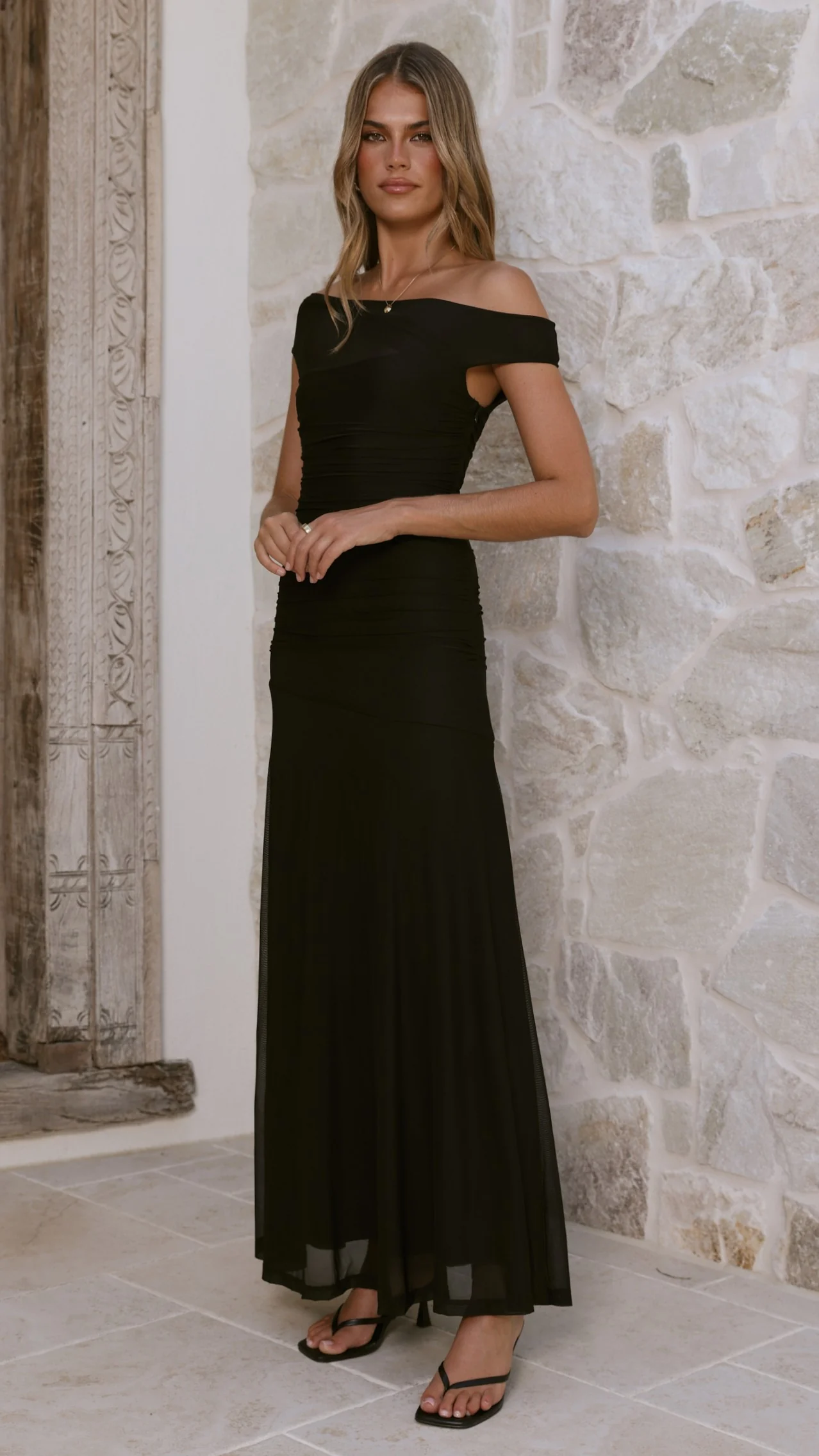 Malayah Maxi Dress - Black - Image 3