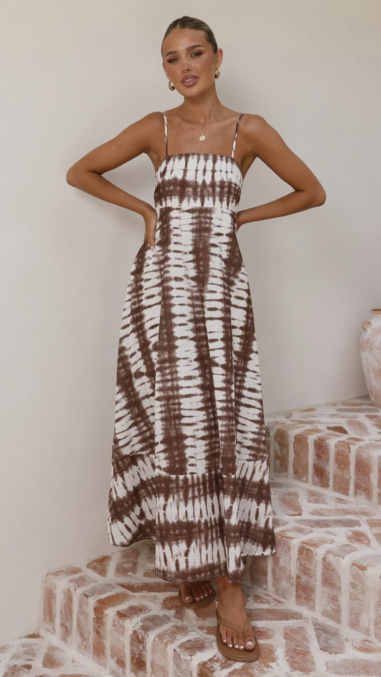 Marcel Maxi Dress - Chocolate Tie Dye - Image 10