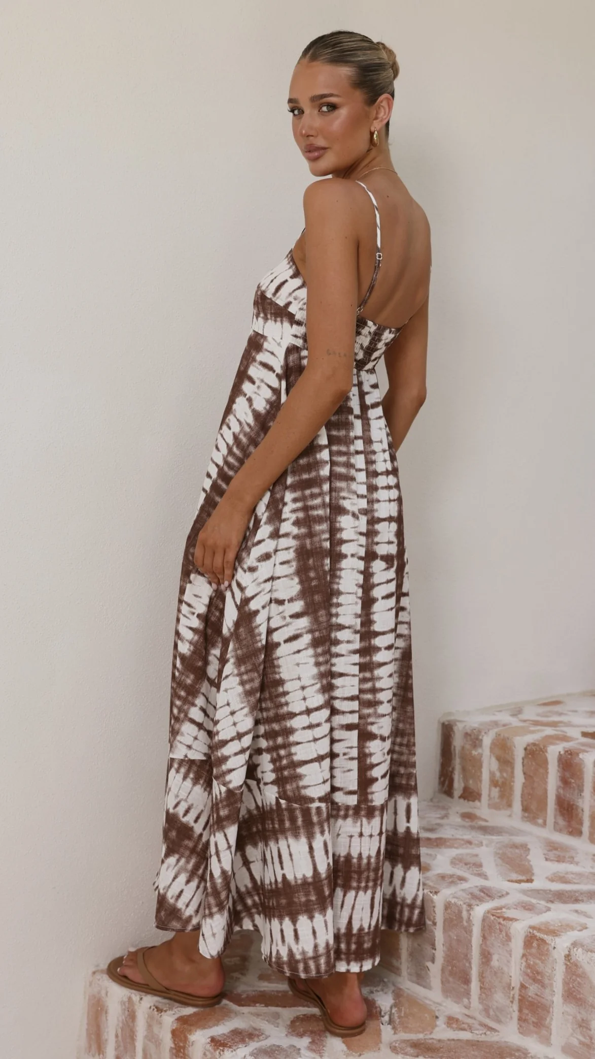 Marcel Maxi Dress - Chocolate Tie Dye - Image 2