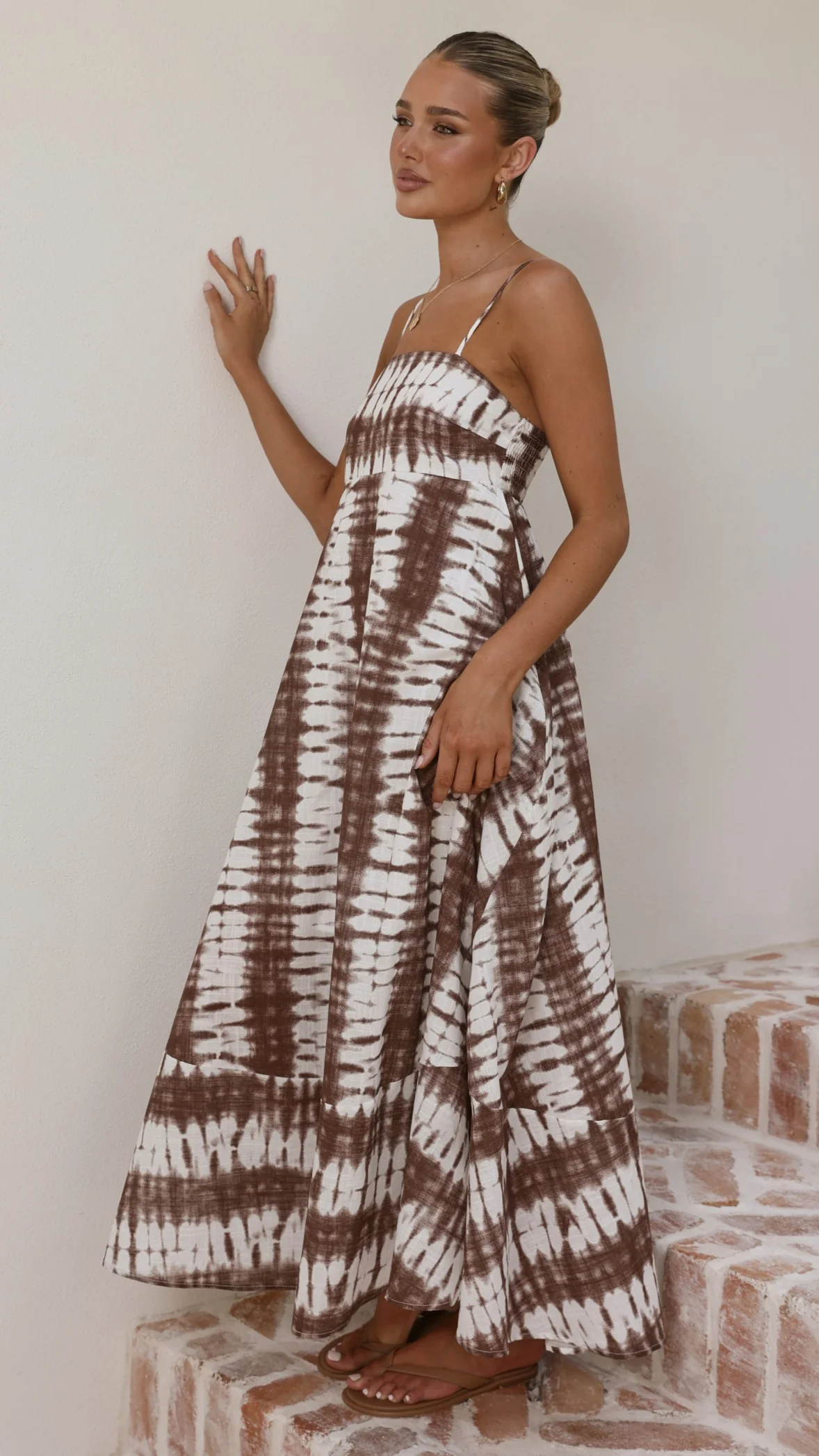 Marcel Maxi Dress - Chocolate Tie Dye - Image 4