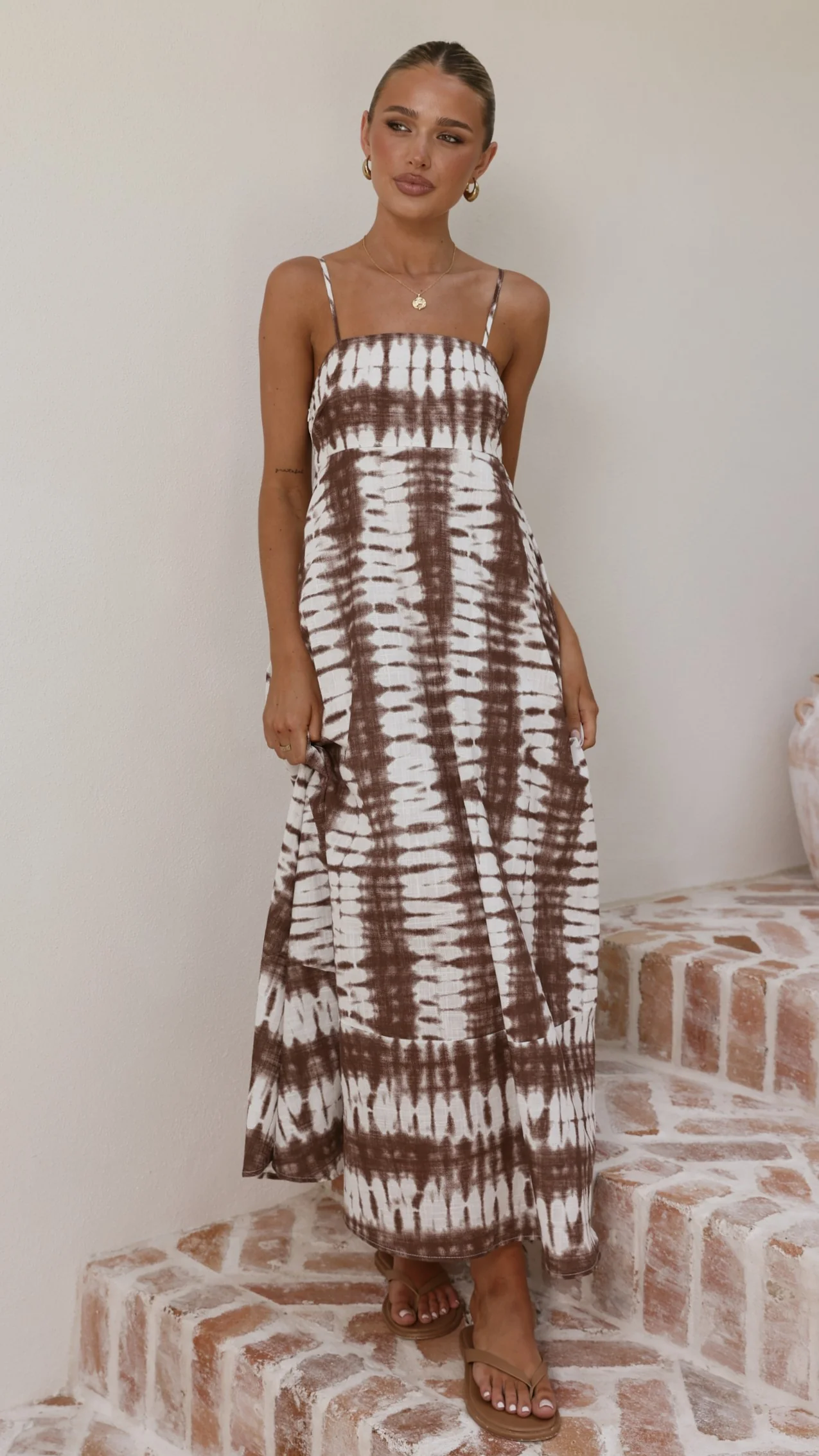 Marcel Maxi Dress - Chocolate Tie Dye - Image 7