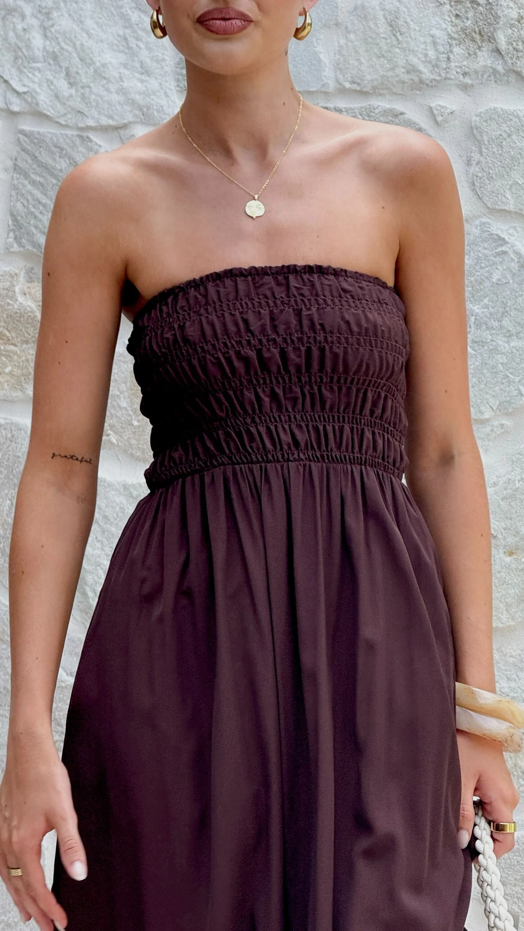 Marcy Maxi Dress - Brown - Image 5
