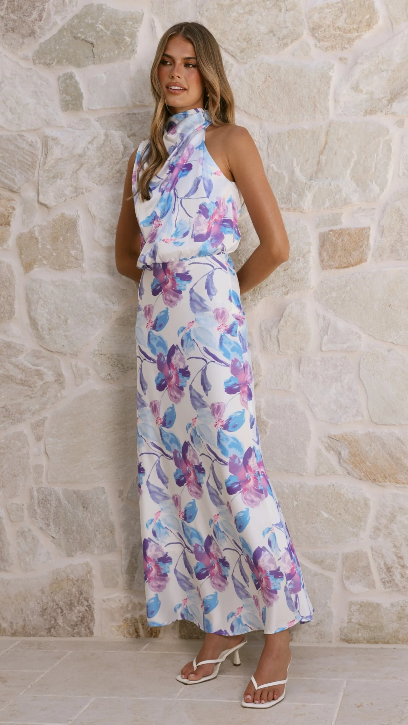 Marlie Maxi Dress - Blue Floral - Image 3
