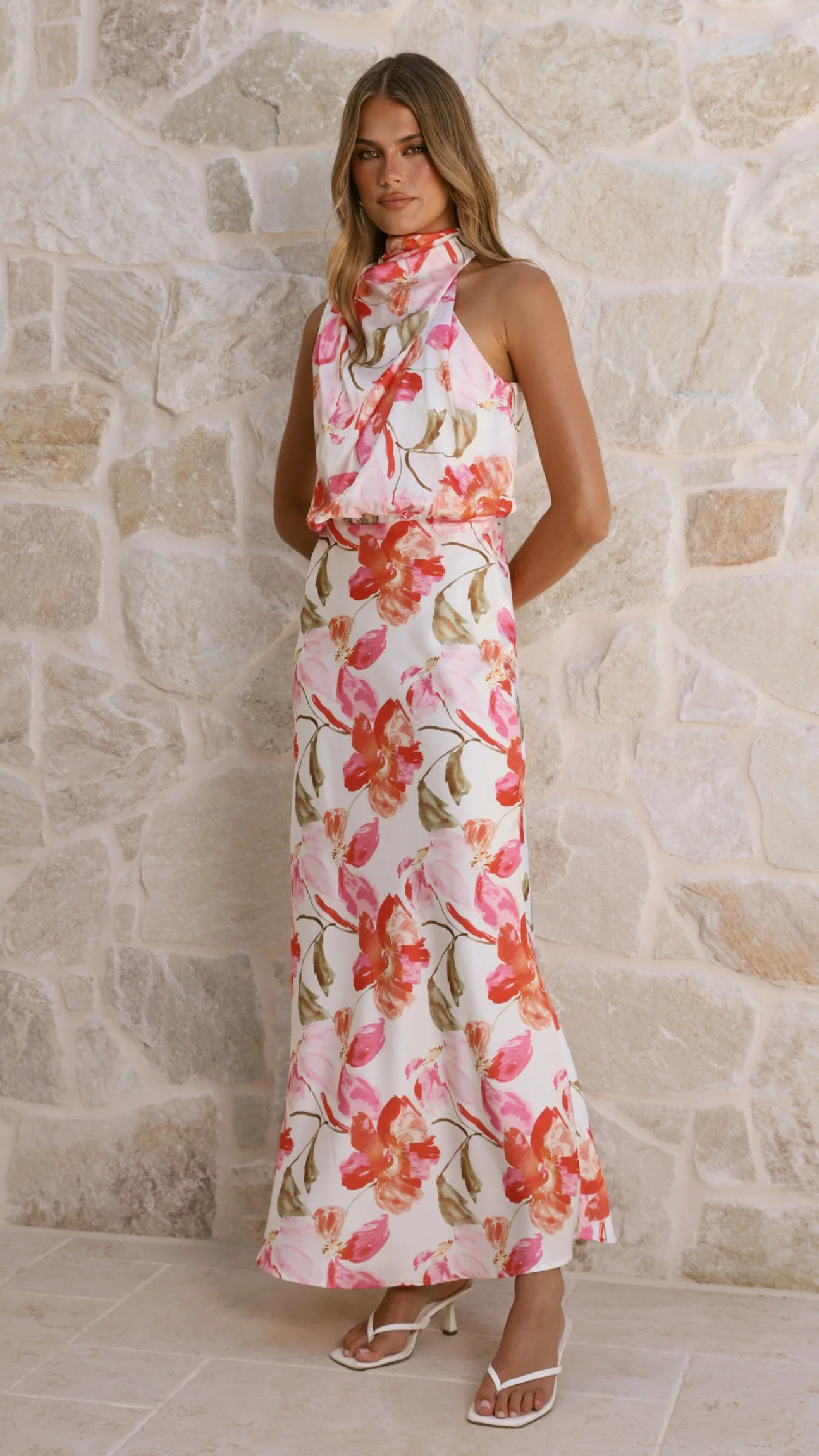 Marlie Maxi Dress - Pink Floral - Image 3