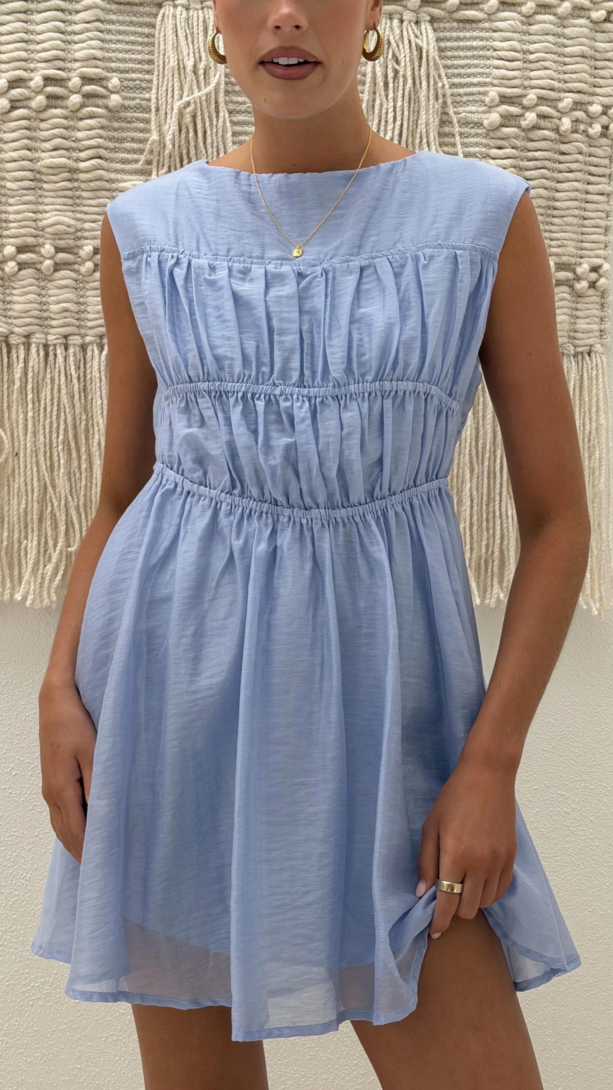 Masha Mini Dress - Blue - Image 7