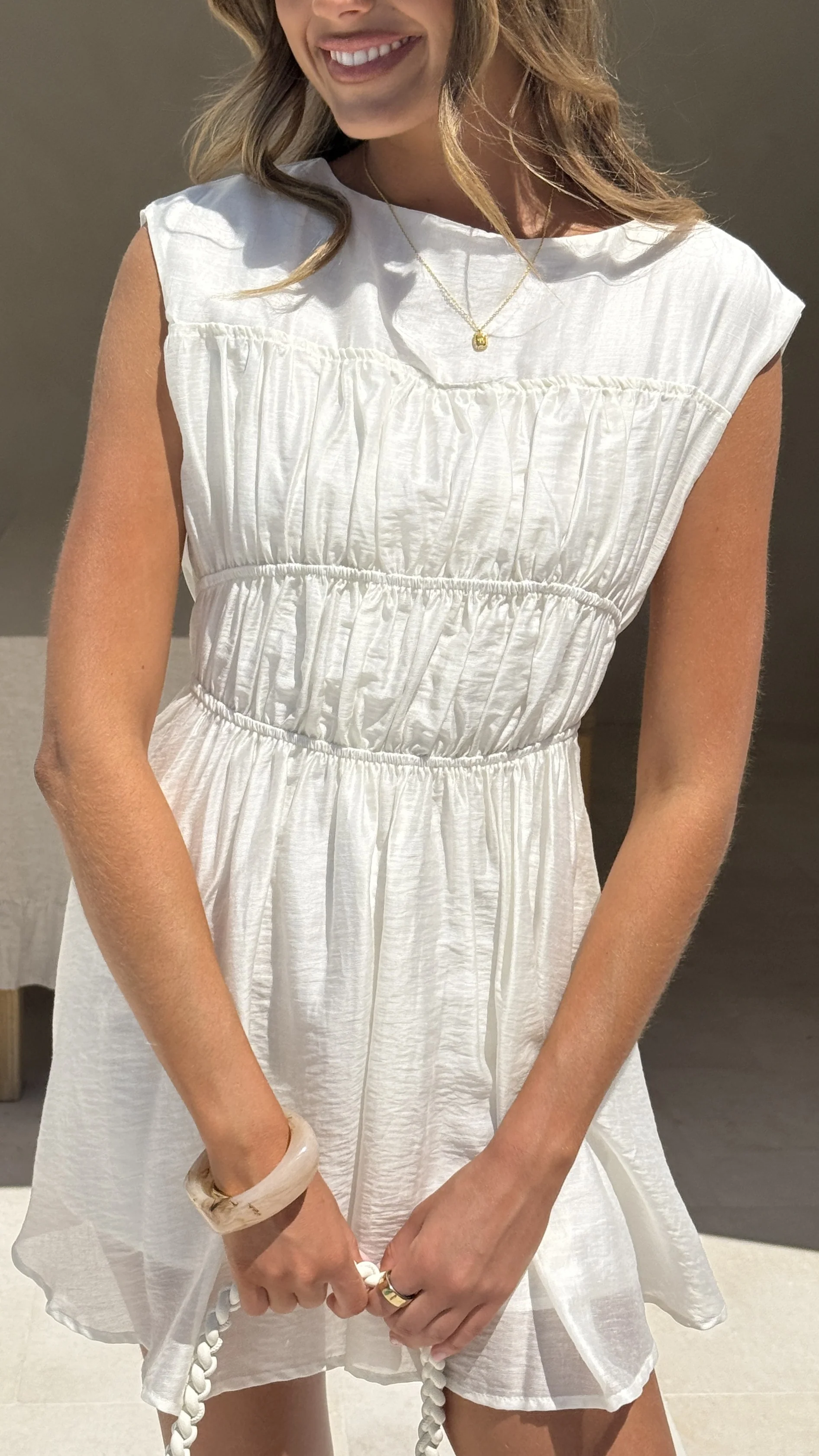 Masha Mini Dress - White - Image 7