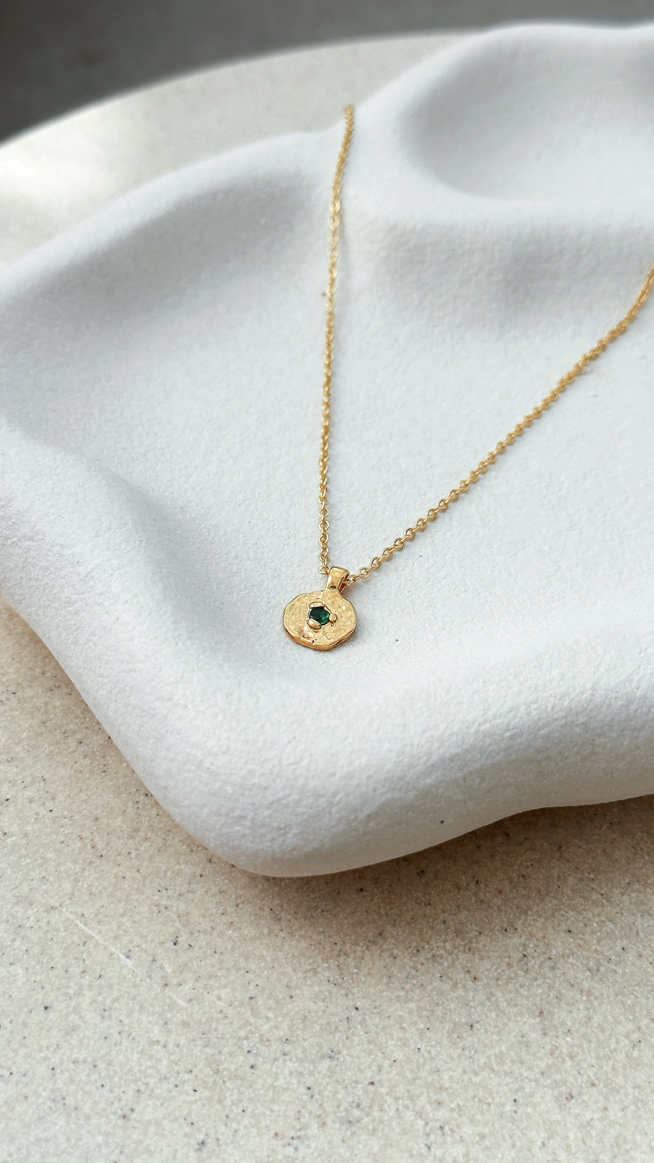 May Birthstone Necklace - Emerald - Image 3