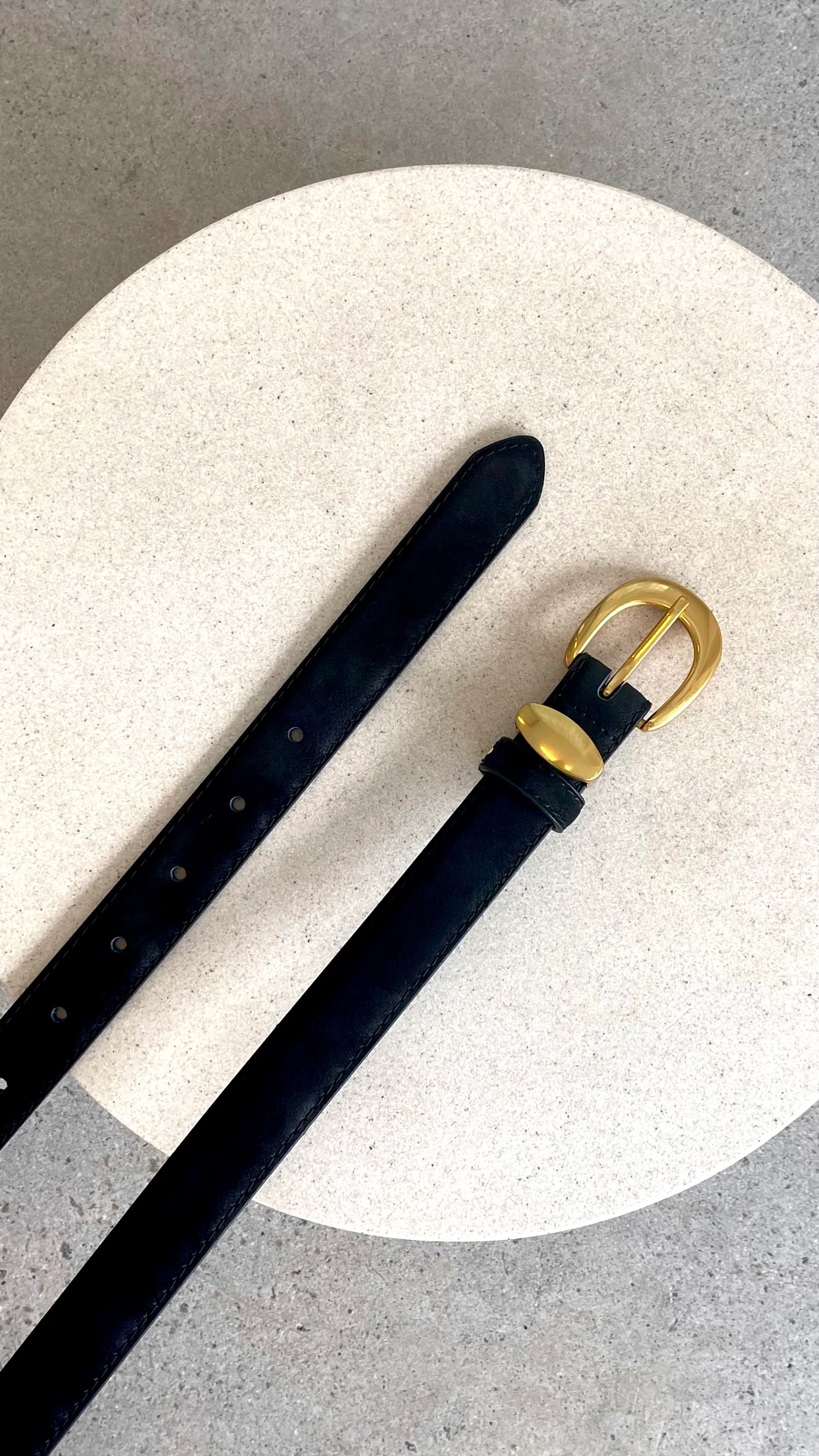 Maya Leather Belt - Black
