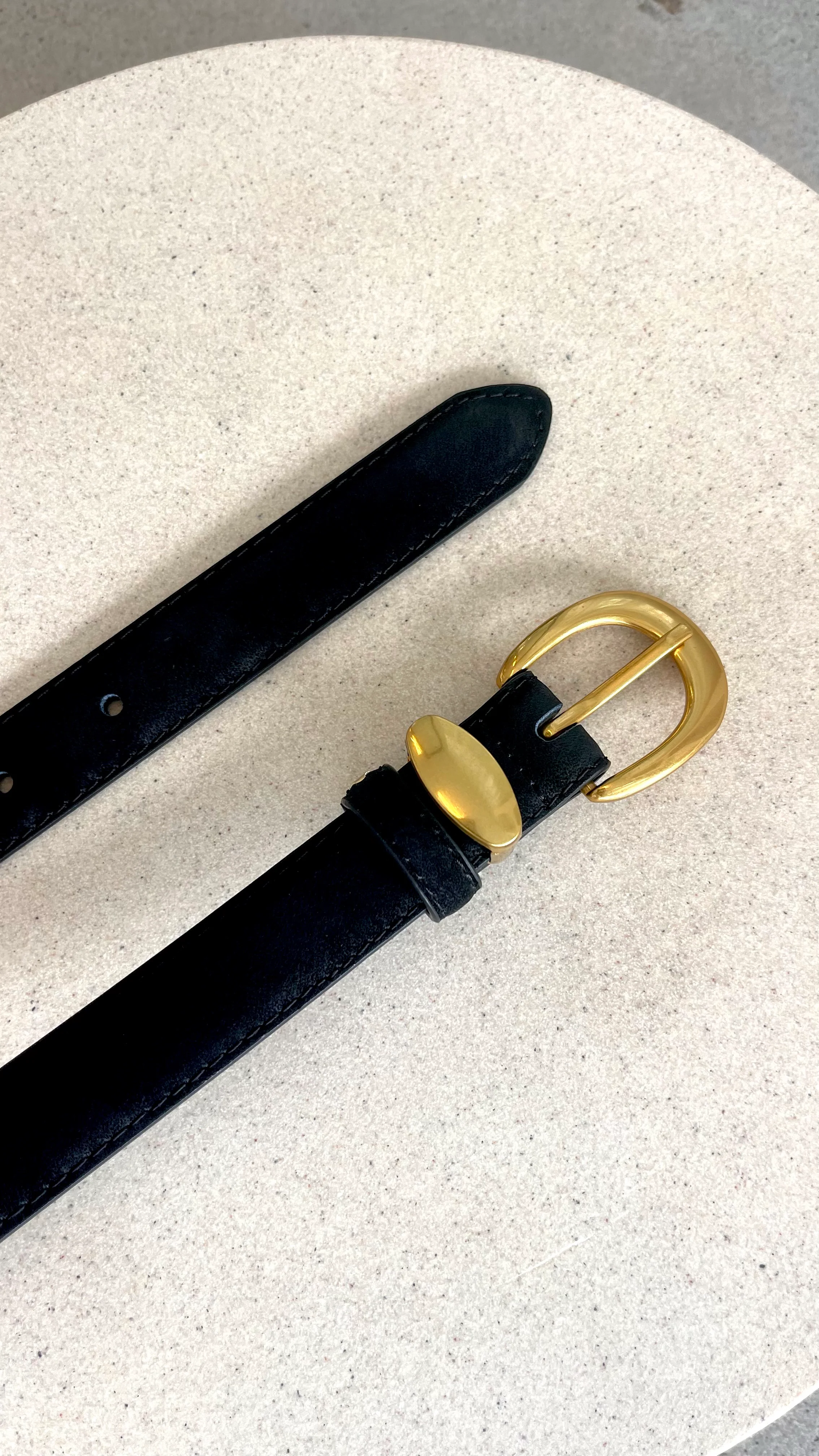 Maya Leather Belt - Black - Image 4