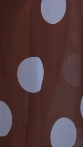 Melinda Mesh Maxi Dress - Brown / Blue Polka Dot - Image 8
