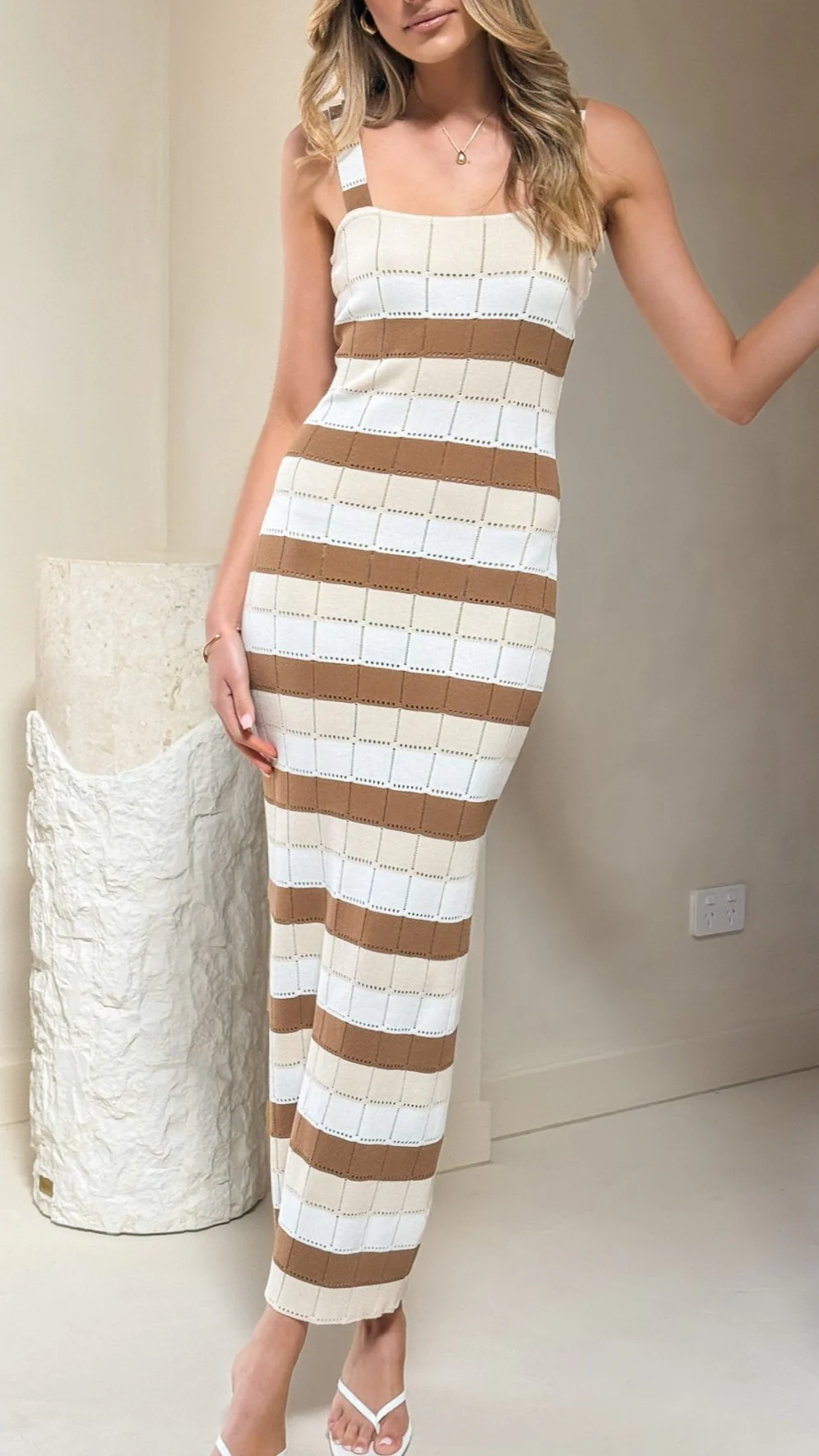 Mikayla Maxi Dress - Chocolate - Image 4