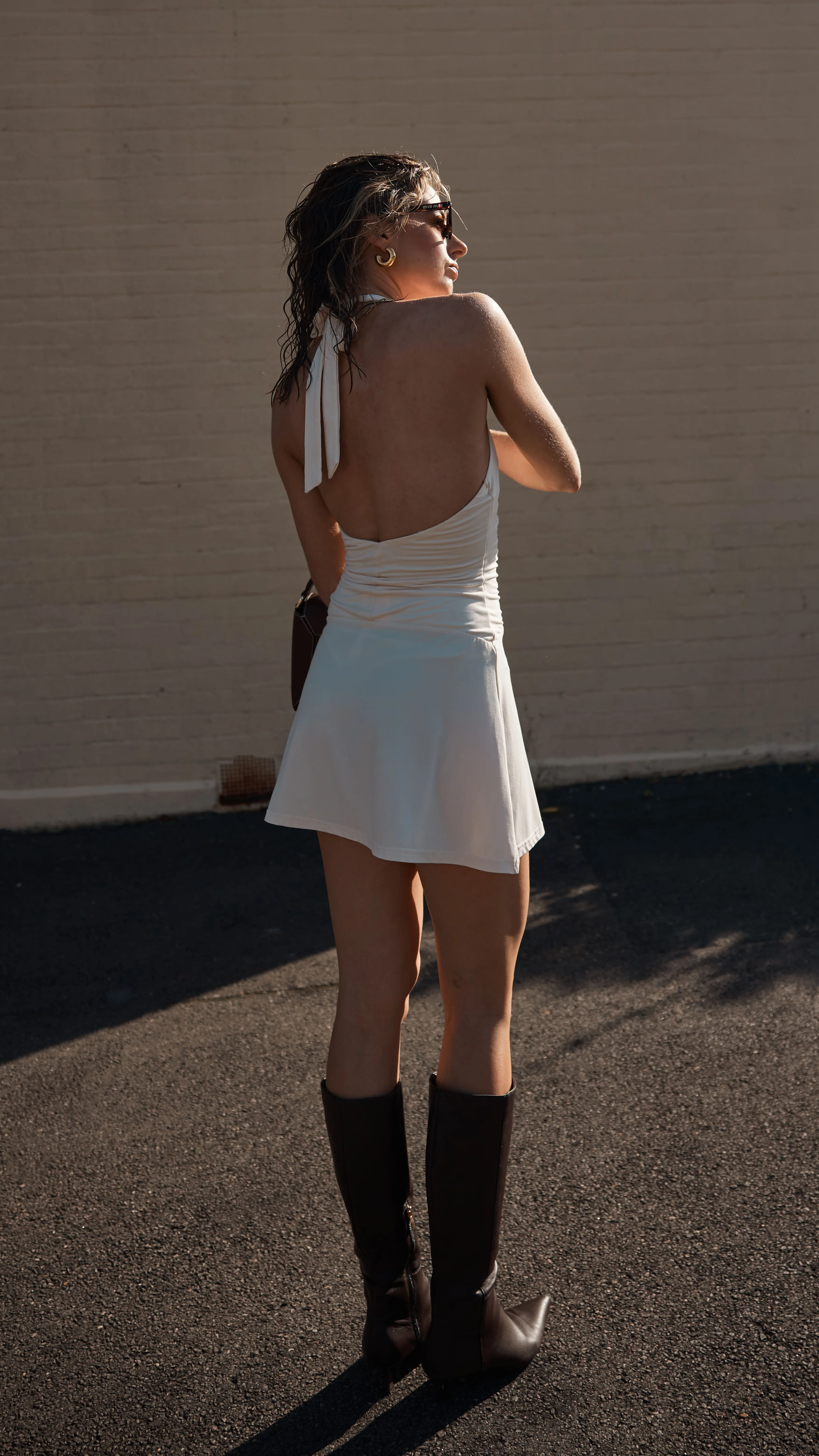 Milla Mini Dress - Cream - Image 11