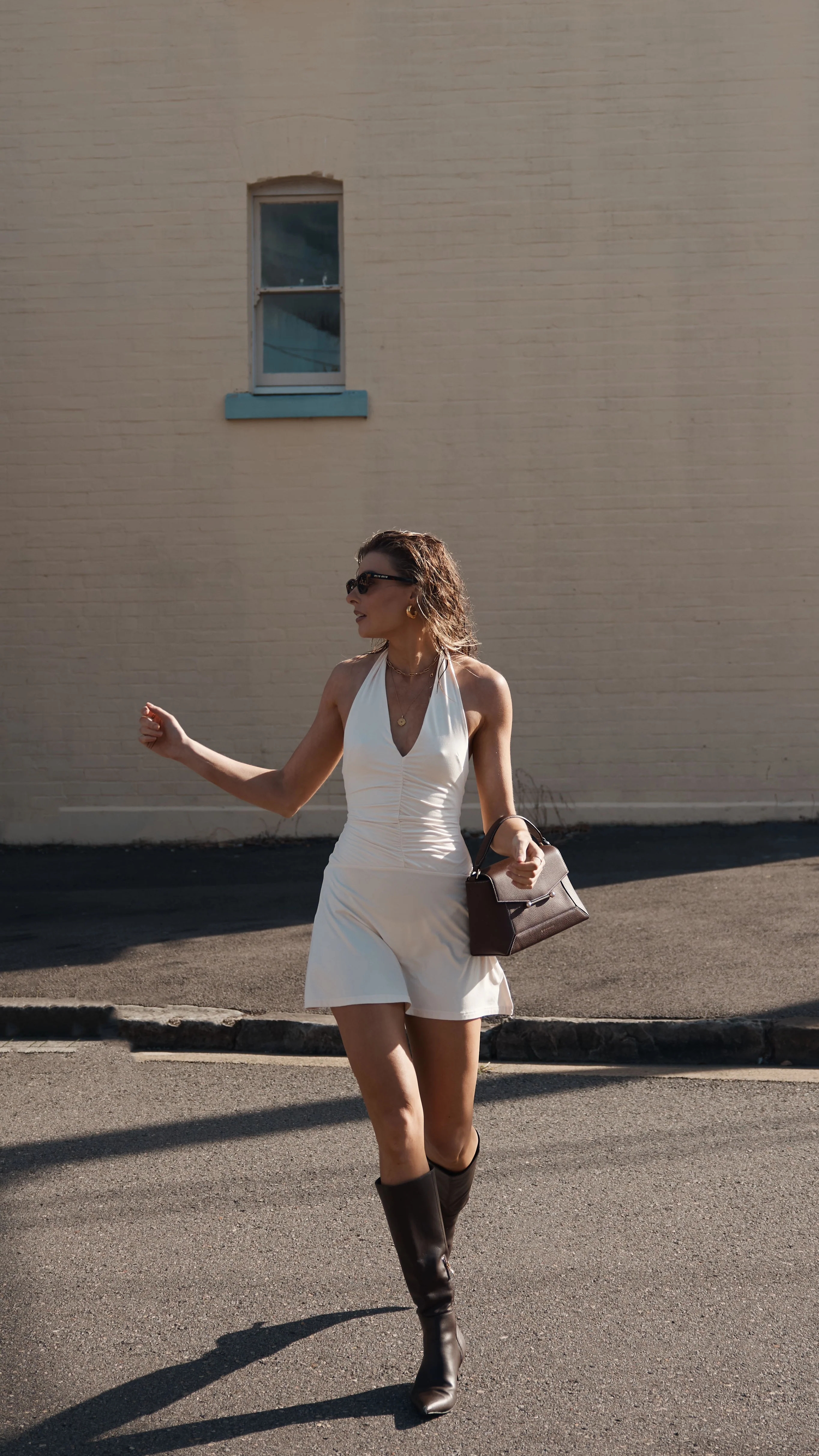 Milla Mini Dress - Cream - Image 12