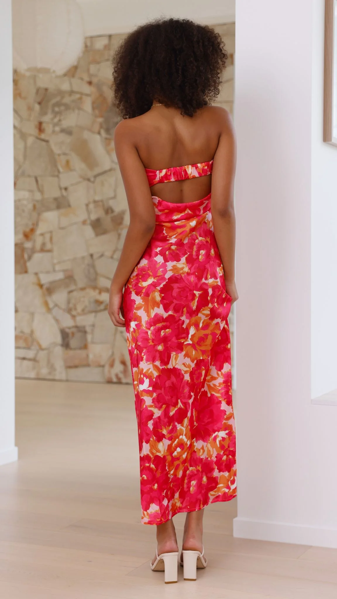 Miya Maxi Dress - Pink/Red Floral - Image 3