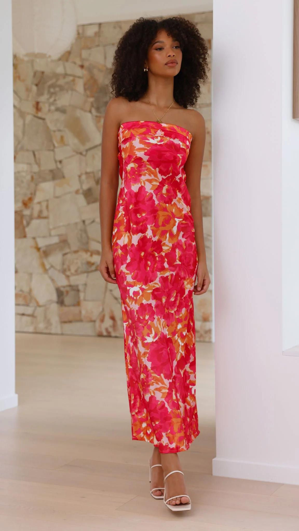 Miya Maxi Dress - Pink/Red Floral - Image 5