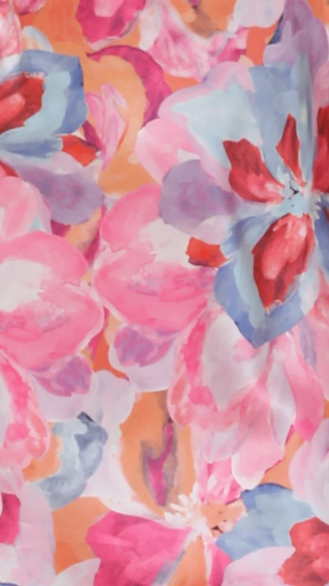 Miya Mini Dress - Pink/Blue Floral - Image 5
