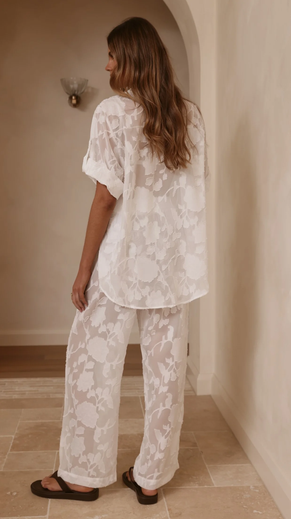 Mollie Lace Shirt - White - Image 2