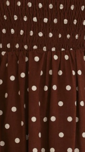 Molly Mini Dress - Chocolate/Nude Spot - Image 8