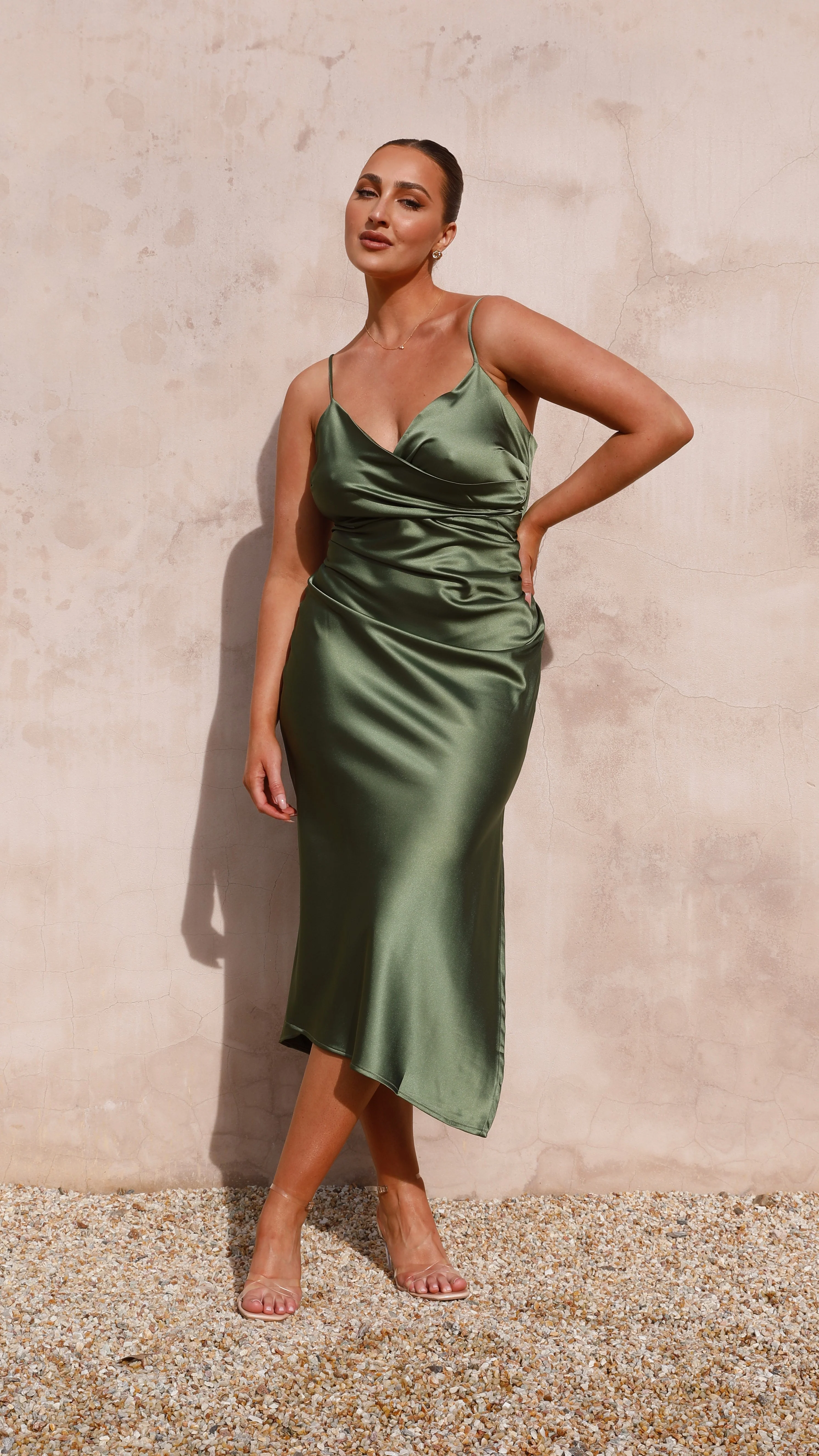 Monte Midi Dress - Olive - Image 19