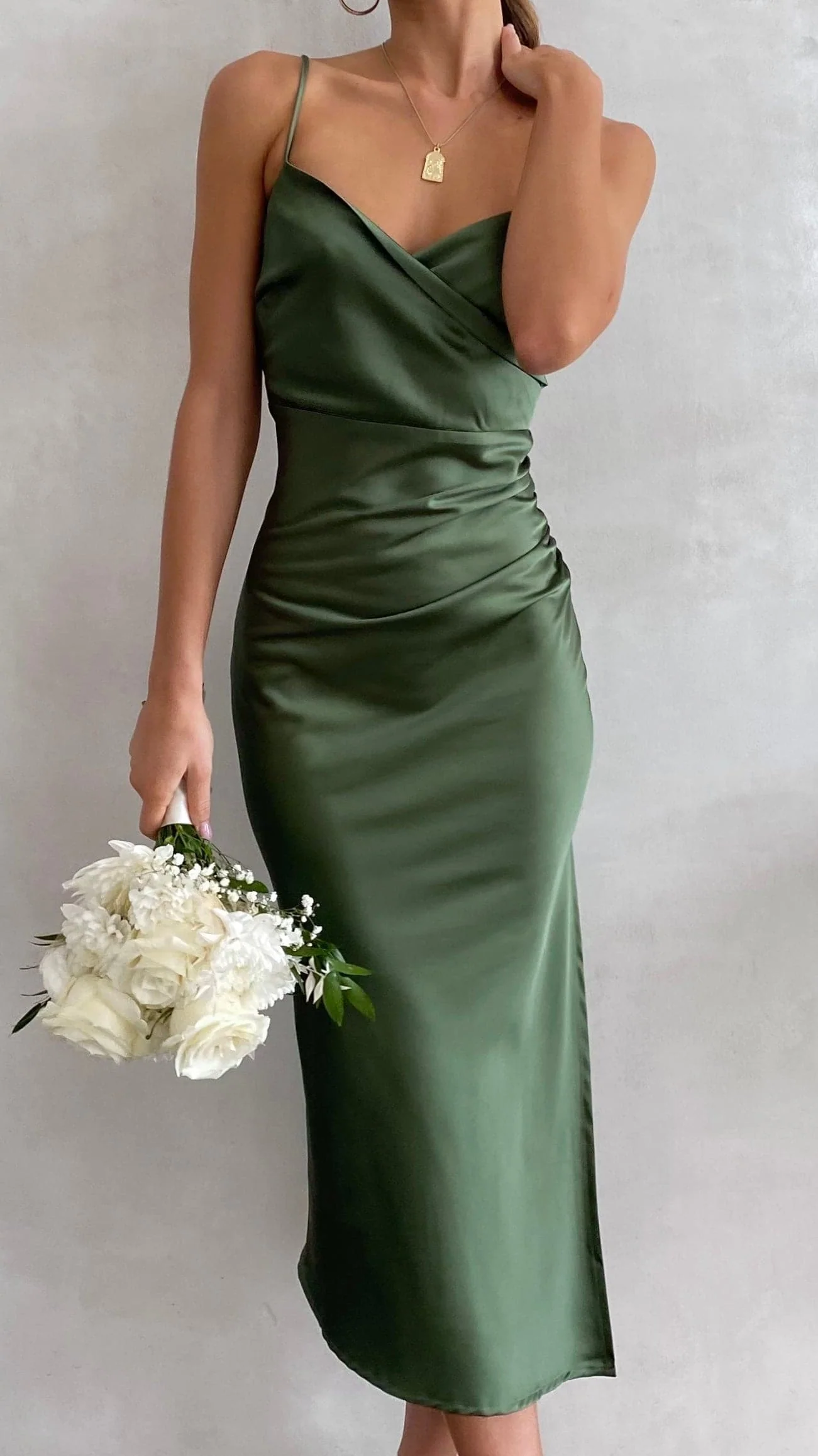 Monte Midi Dress - Olive - Image 20