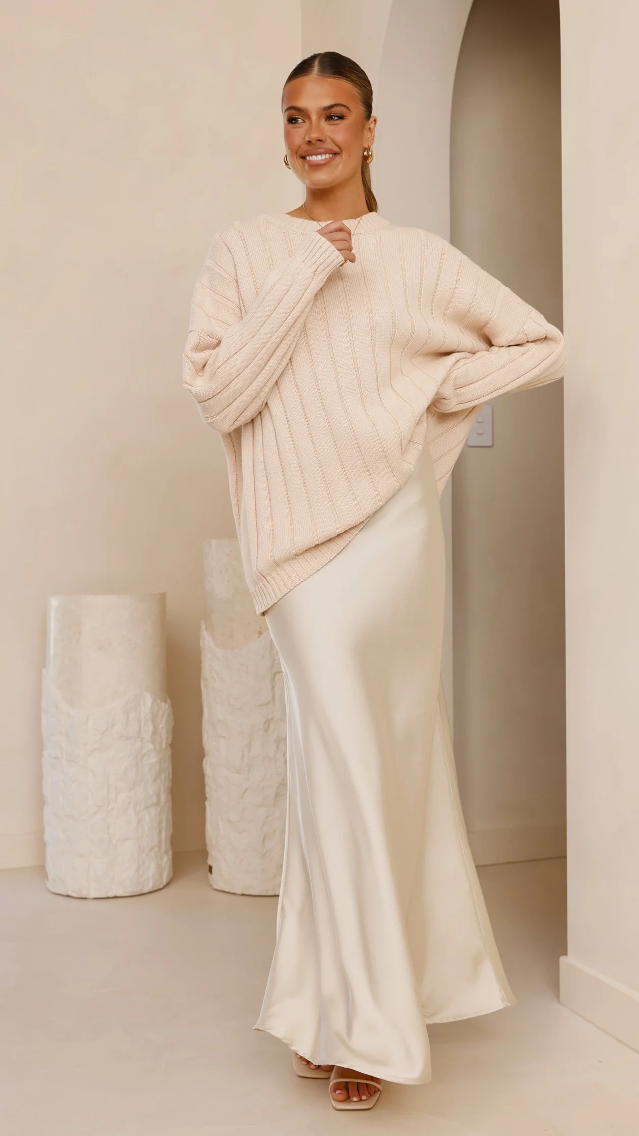 Naiva Oversized Knit - Cream - Image 5
