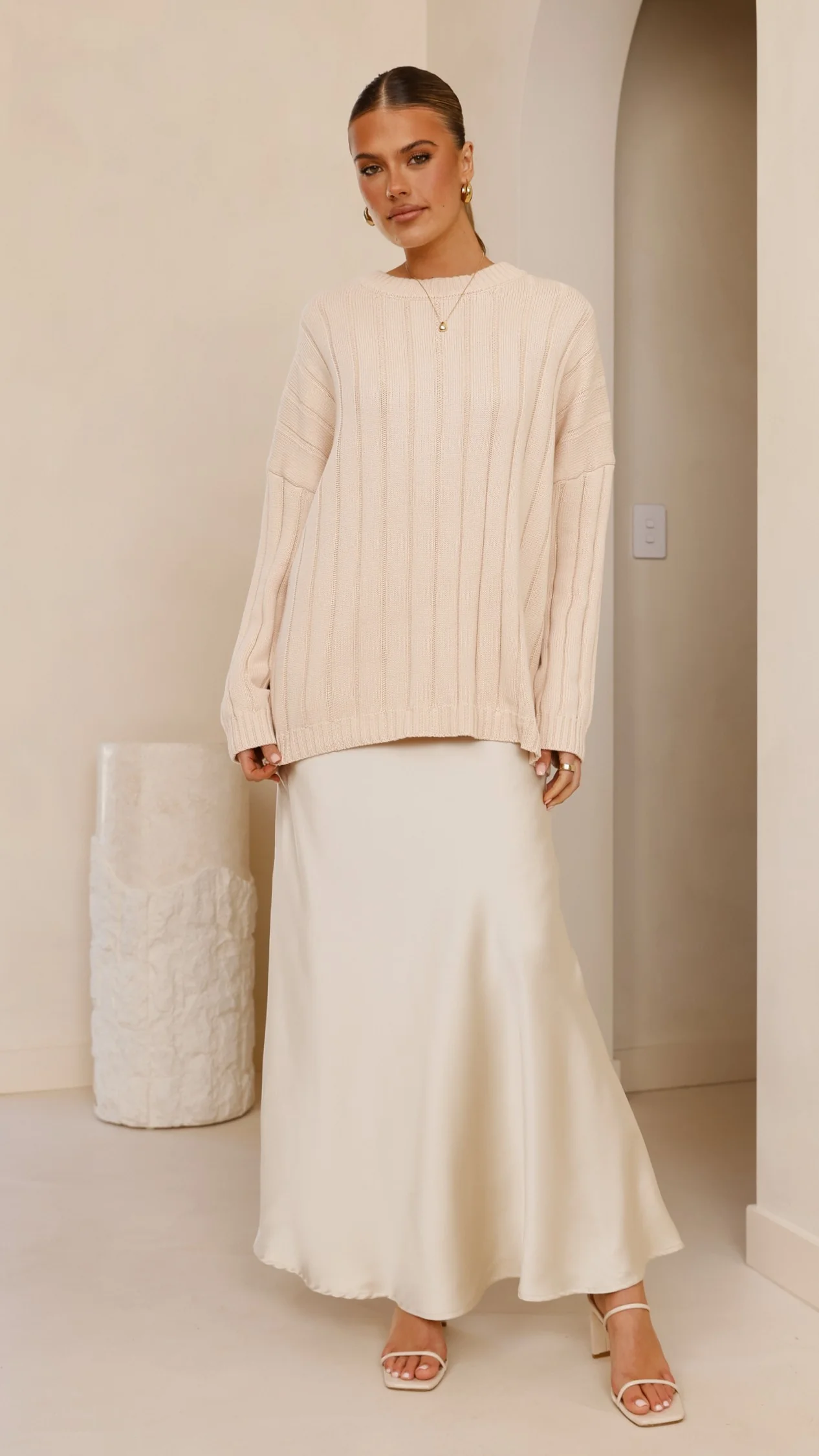 Naiva Oversized Knit - Cream - Image 8