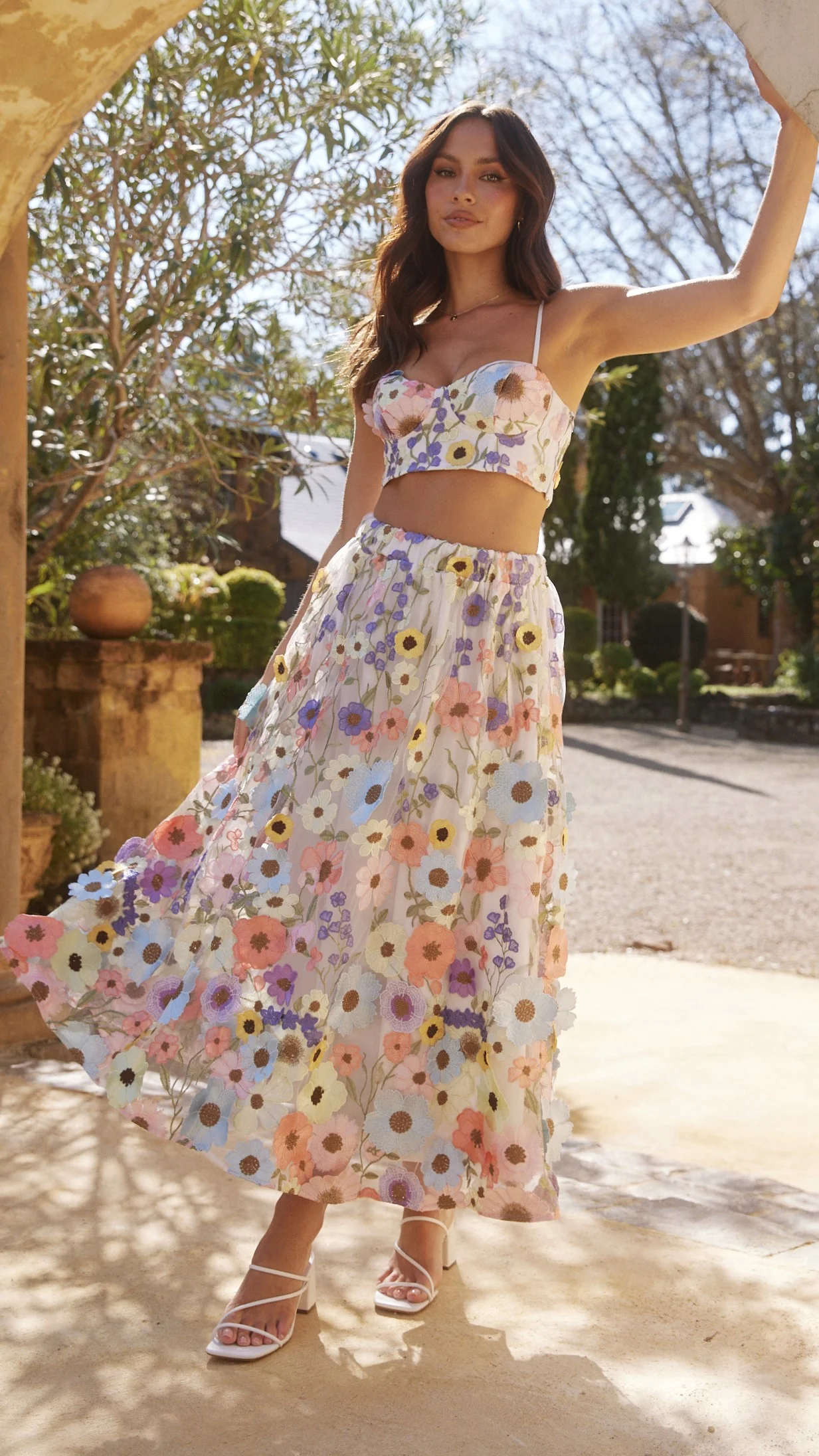 Naja Crop Top - Multi Floral - Image 3