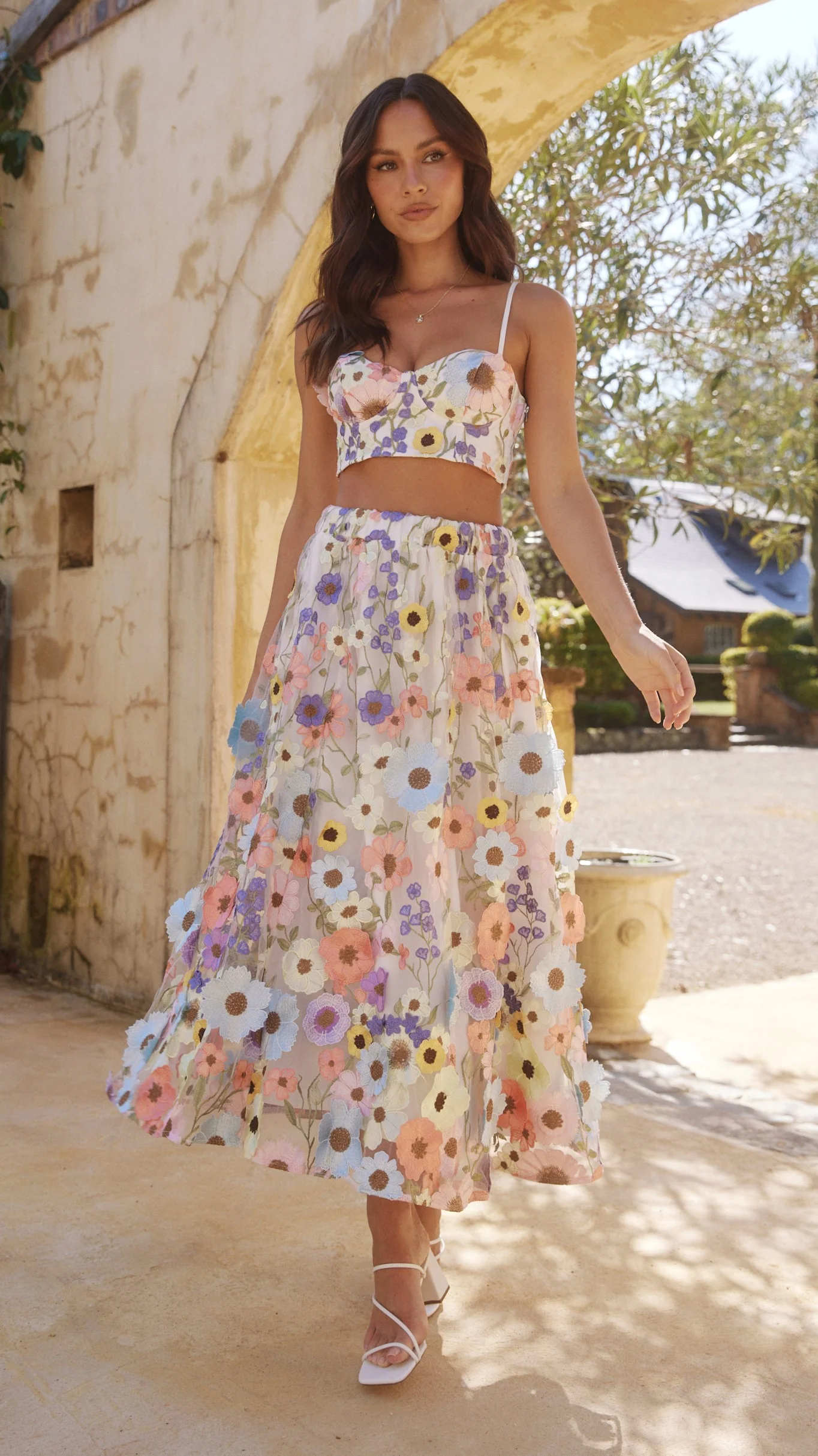 Naja Crop Top - Multi Floral - Image 4